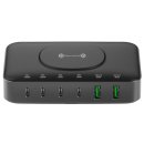 Ładowarka indukcyjna 4SMARTS GaN 7w1 100W Czarno-szary Qi