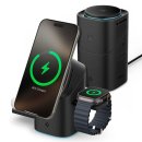 Ładowarka indukcyjna SPIGEN Essential EF223MS 3w1 QI2 Rotary MagSafe Czarny