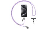 Smycz do telefonu z kablem do ładowania USB-C - Lightning USAMS SJ746 30W 1.2 m Fioletowy