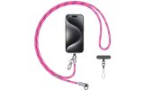 Smycz do telefonu z kablem do ładowania USB-C - Lightning USAMS SJ746 30W 1.2 m Różowy