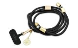 Smycz do telefonu z kablem do ładowania USB-C - USB-C GUESS Crossbody Strap 4G Charm 60W 1.5 m Czarny