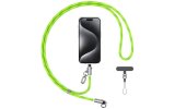 Smycz do telefonu z kablem do ładowania USB-C - USB-C USAMS SJ745 60W 1.2 m Zielony