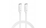 Szybki kabel do laptopa USB C do USB C QC 4.0 3A/20V PD 60W 3m biały do tel