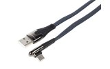 Wayme kabel do ładowania i synchronizacji, w oplocie z mikrofibry, 100 cm, USB > kątowe USB-C, max 30W