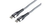 Wayme kabel do ładowania i synchronizacji, w oplocie z mikrofibry, 200 cm, USB-C > USB-C PD, max 65W