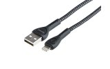 Wayme kabel do ładowania i synchronizacji, w oplocie z mikrofibry, podświetlenie LED, 200 cm, USB > Lightning