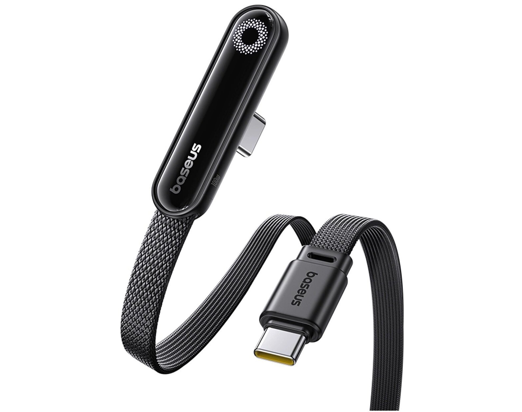 Kabel kątowy USB-C - USB-C BASEUS MVP 3 100W 1 m Czarny