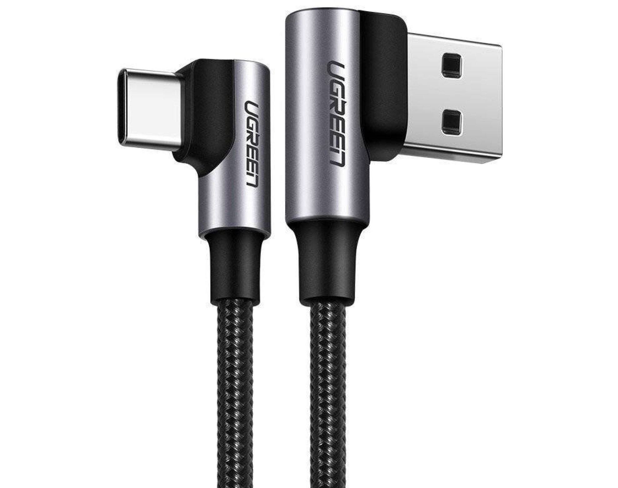 Kabel kątowy USB - USB-C UGREEN US176 1 m Szary