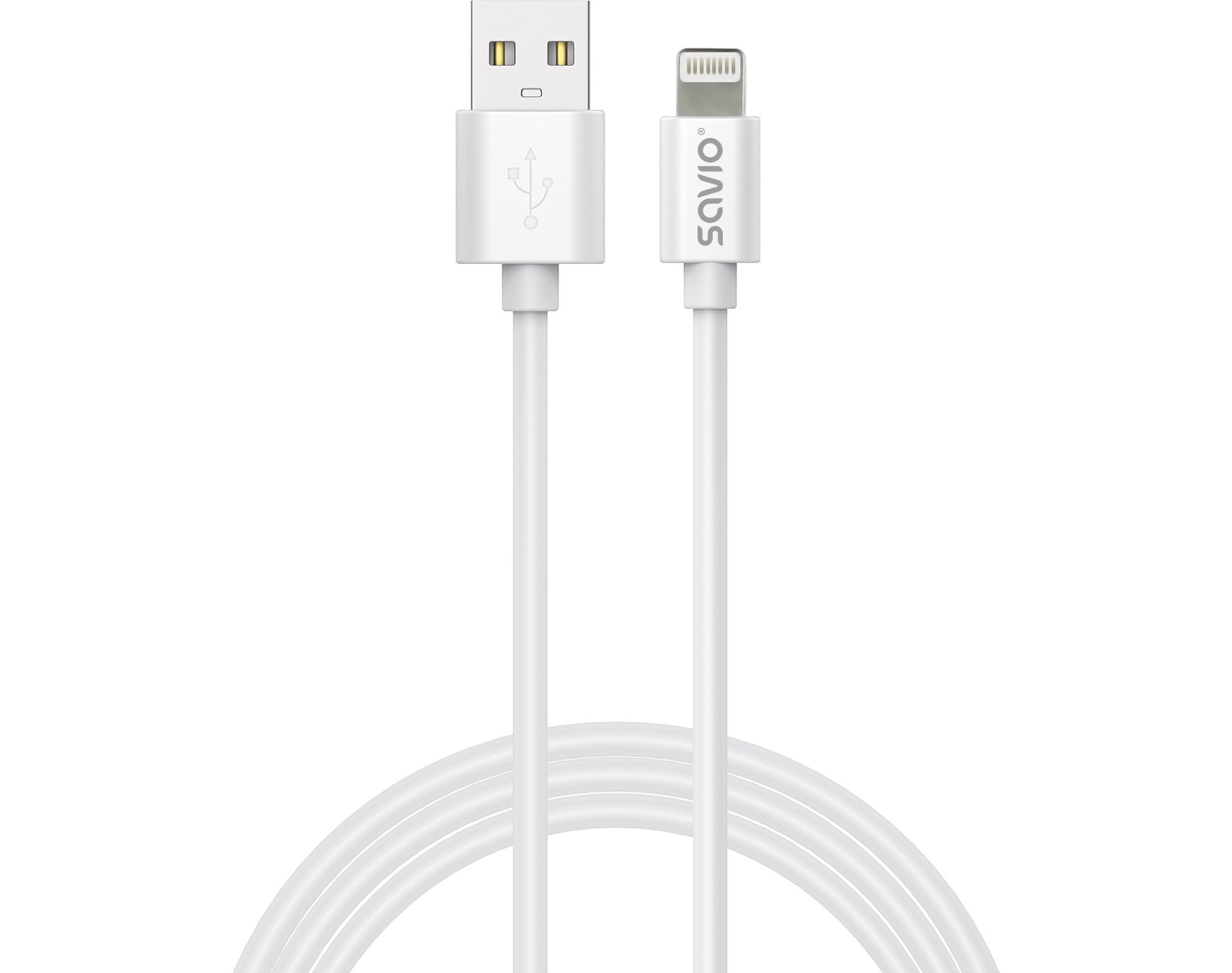 Kabel USB-A - Lightning SAVIO CL-192 1m Biały