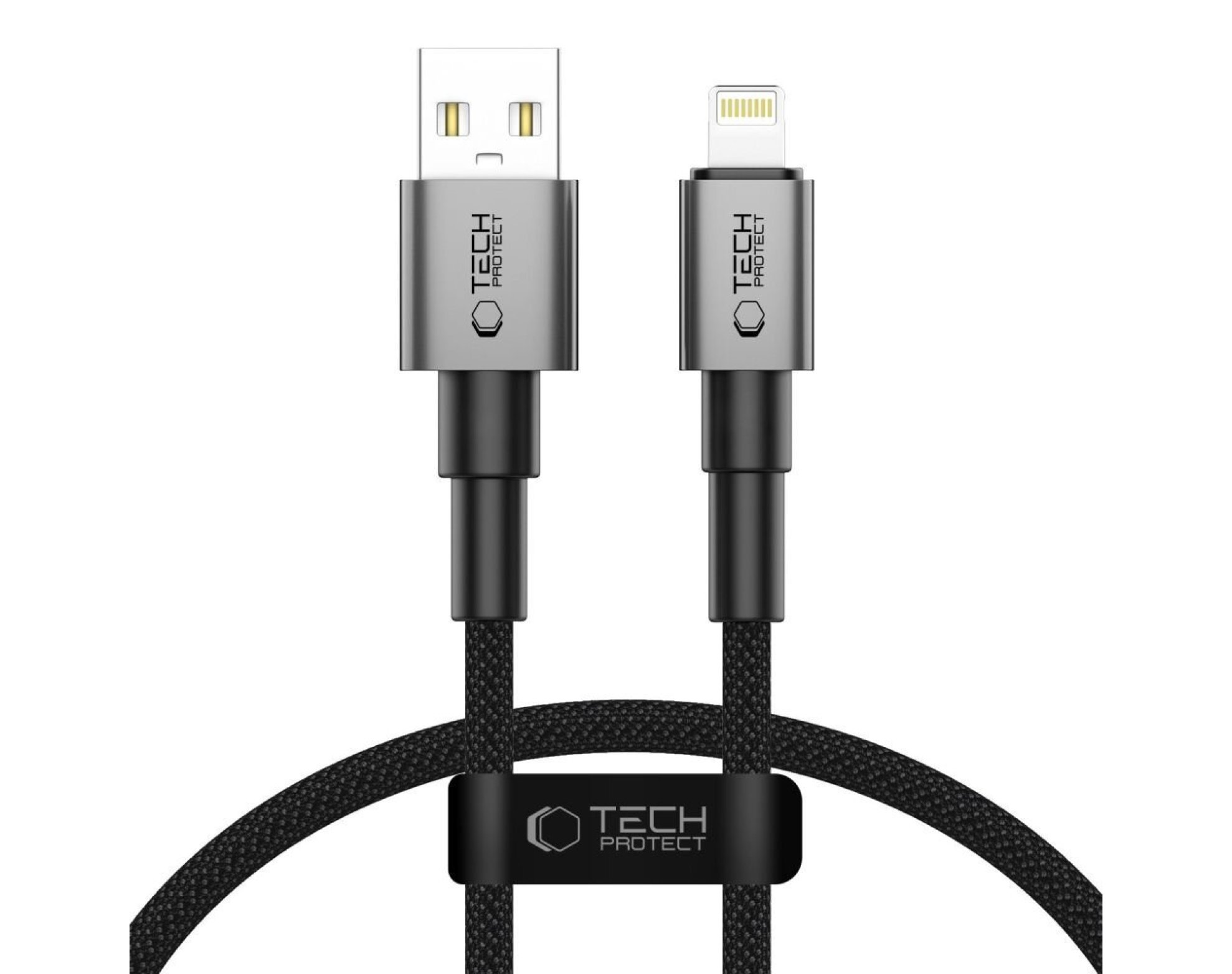 Kabel USB-A - Lightning TECH-PROTECT UltraBoost DNA 12W 0.25 m Szary