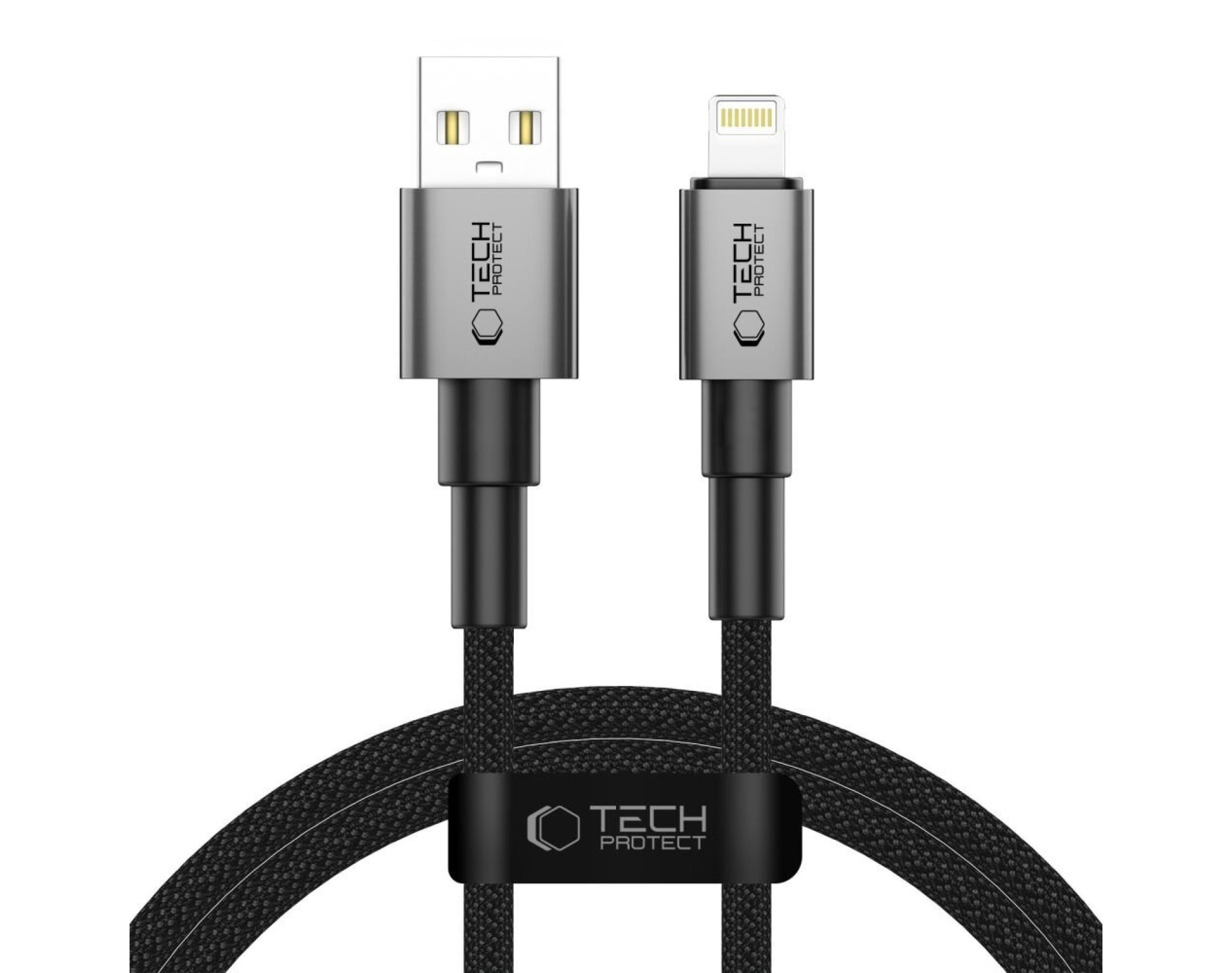 Kabel USB-A - Lightning TECH-PROTECT UltraBoost DNA 15W/3A 1 m Szary