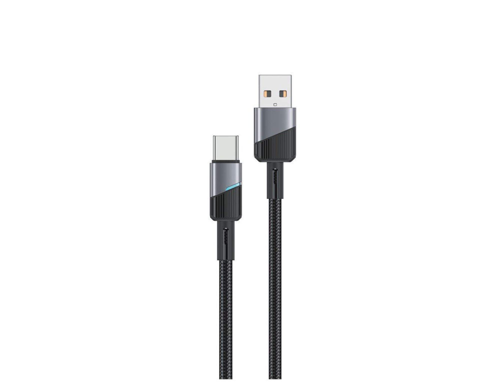 Kabel USB-A — USB-C ENCORE ENERGY EE101-C 1m Braided Czarny