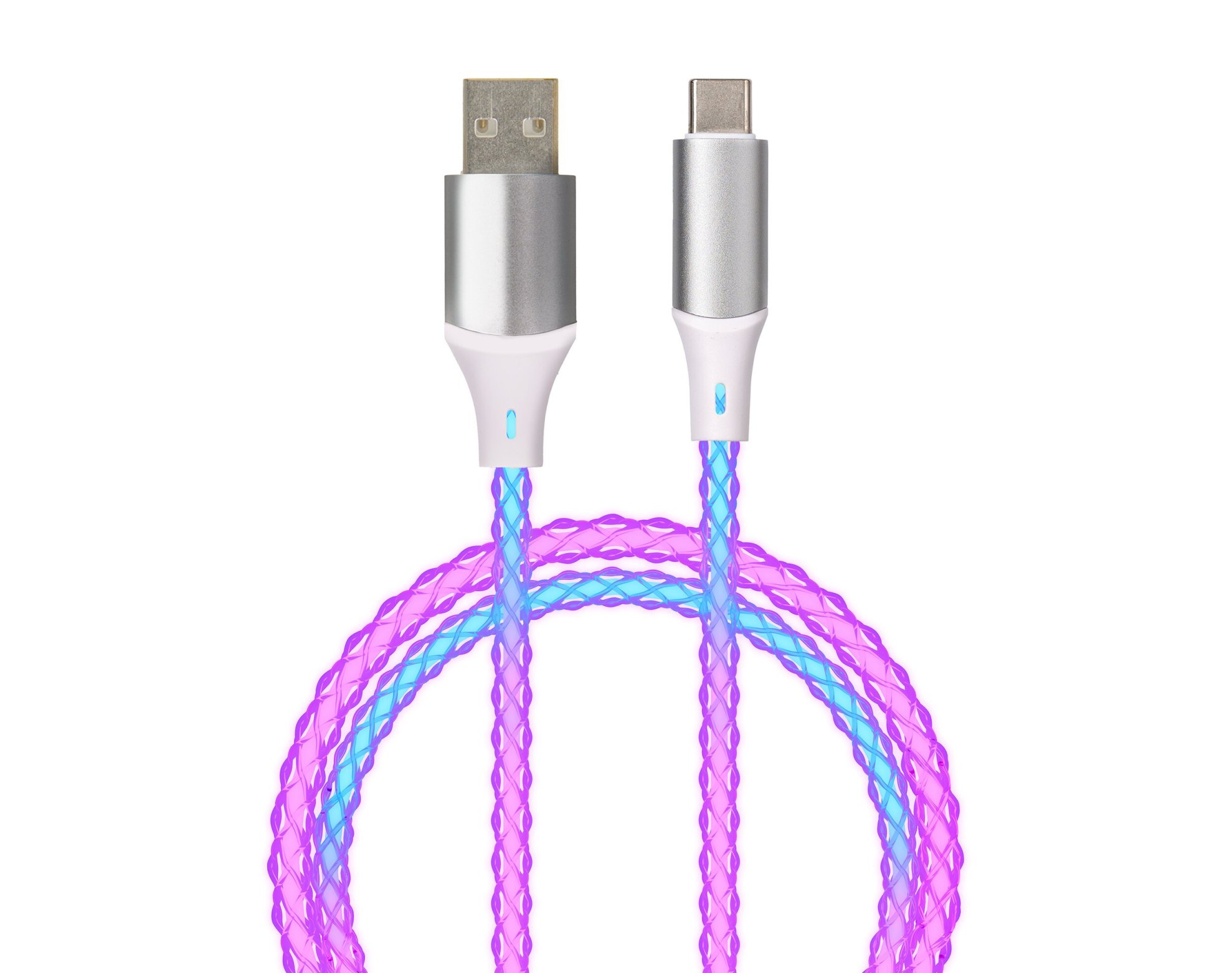 Kabel USB-A - USB-C QUALO Ultimate QCS-AC-00 1 m Biało-srebrny