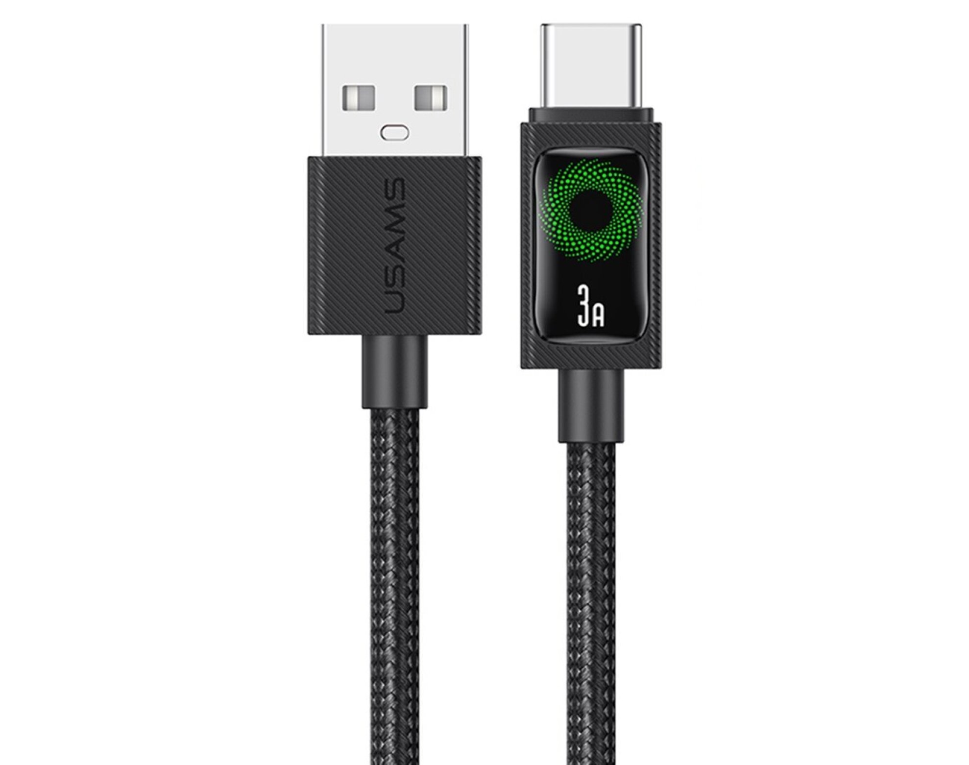 Kabel USB-A - USB-C USAMS U92 18W 1.2 m Czarny