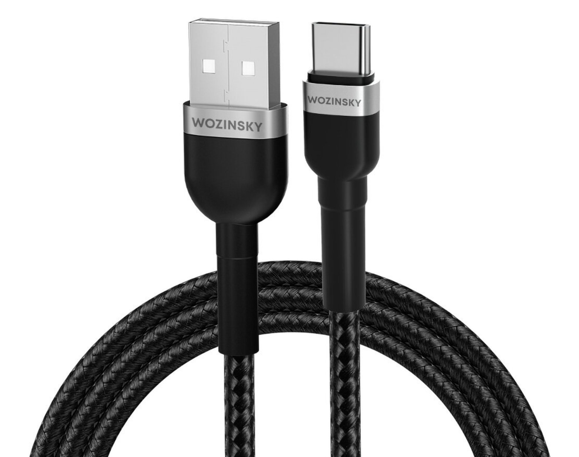 Kabel USB-A - USB-C WOZINSKY WNBAC2 2m Czarny