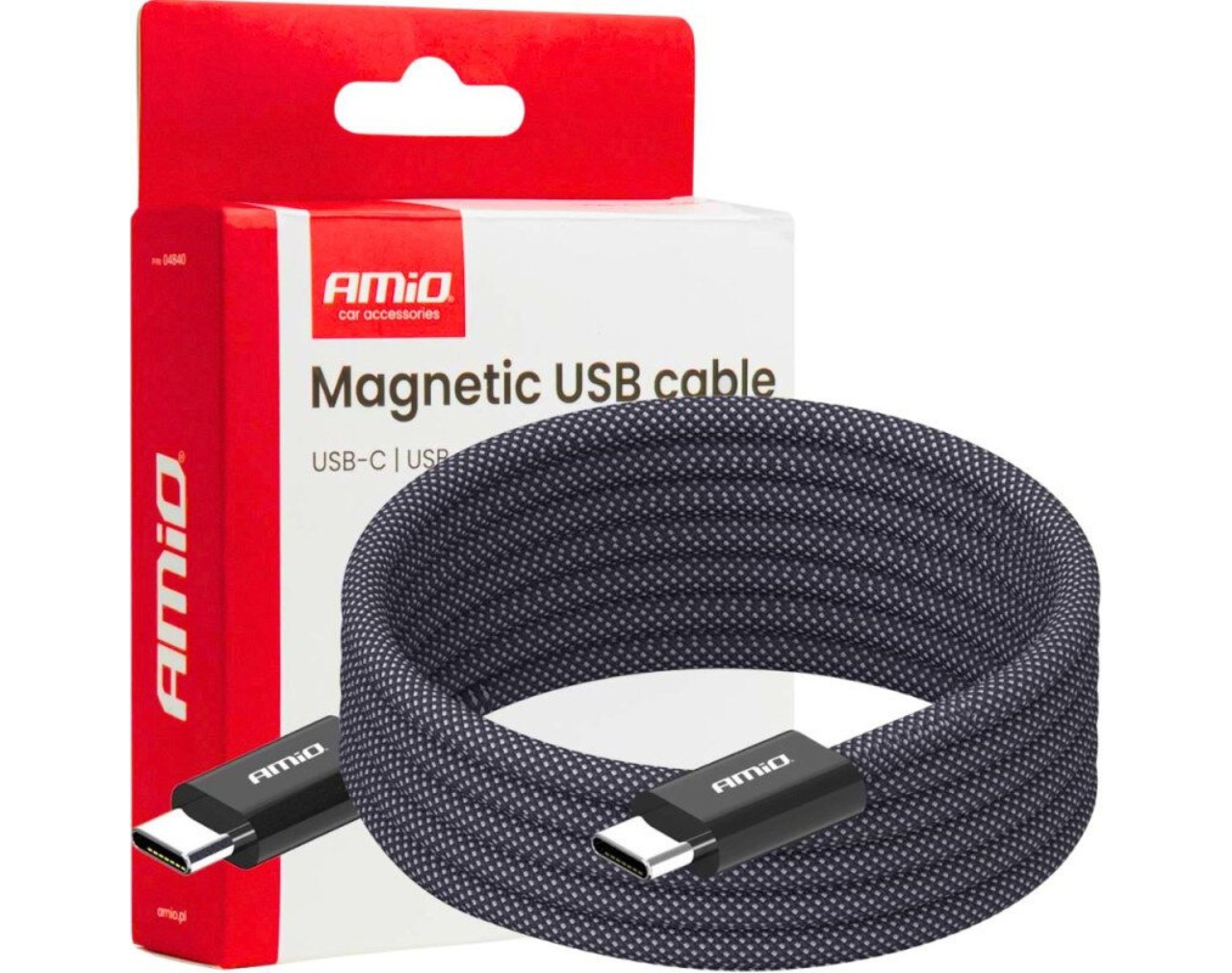 Kabel USB AMiO do Ładowania Magnetyczny USB-C - USB-C 60W 100CM 1M