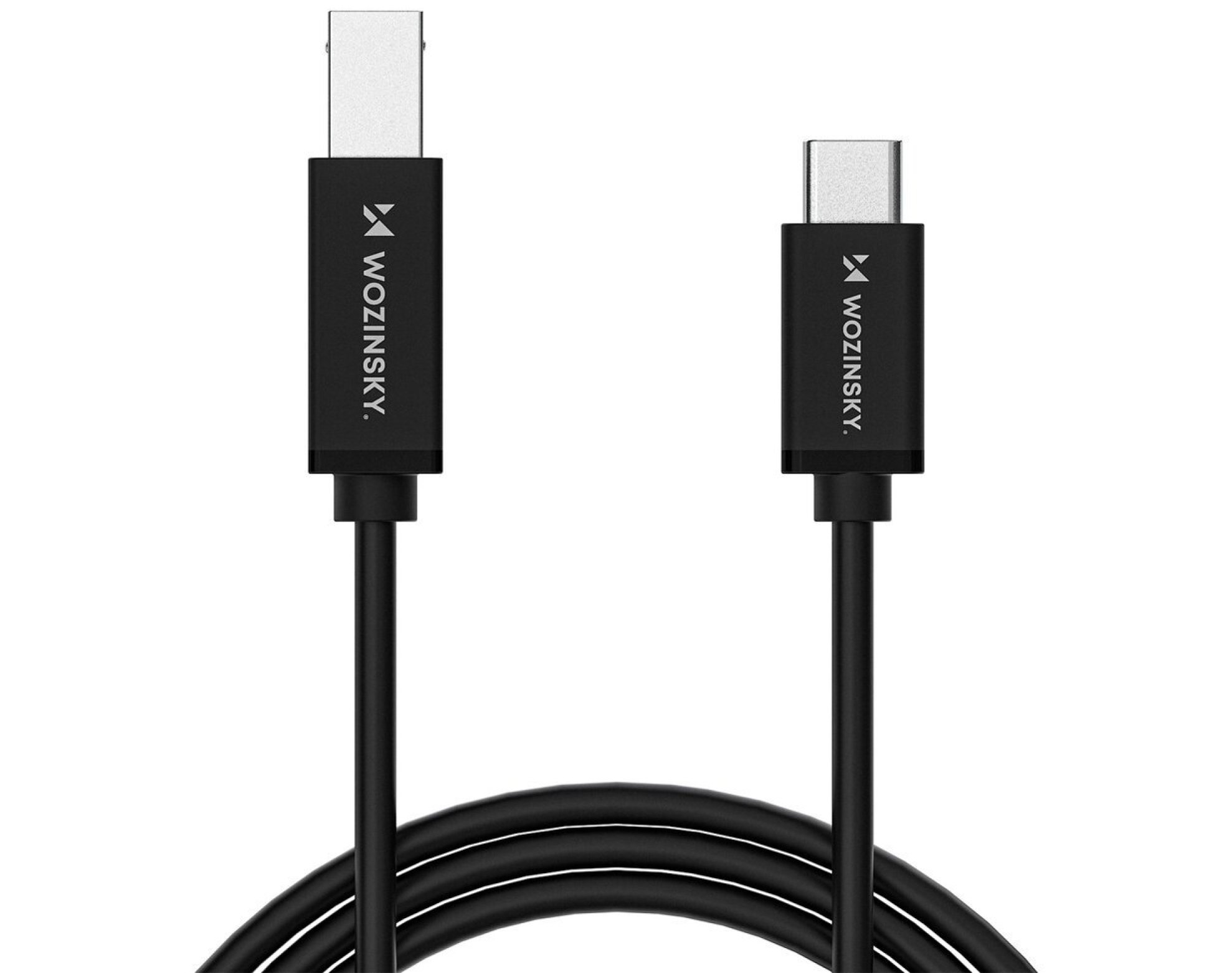 Kabel USB-B - USB-C WOZINSKY WKDDY1S 1m Czarny