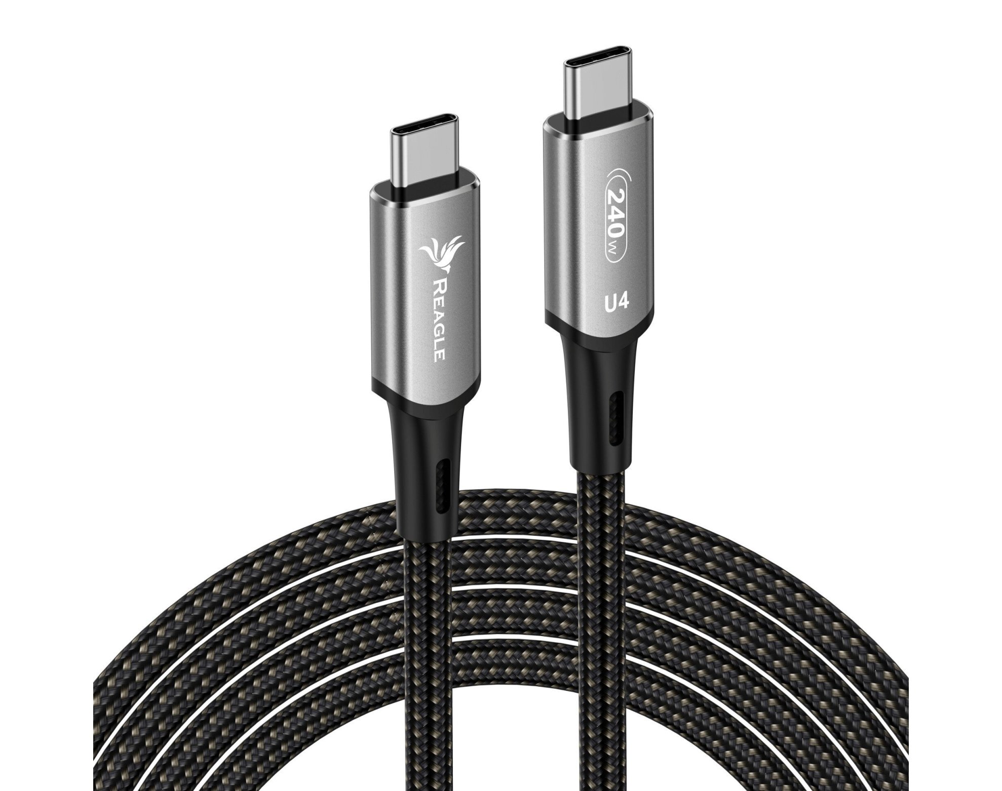 Kabel USB-C 4.0 REAGLE RUC50P3 - 50 CM PD 240W 8K 40 Gbps Thunderbolt 3 do laptopa Macbook Pro Air