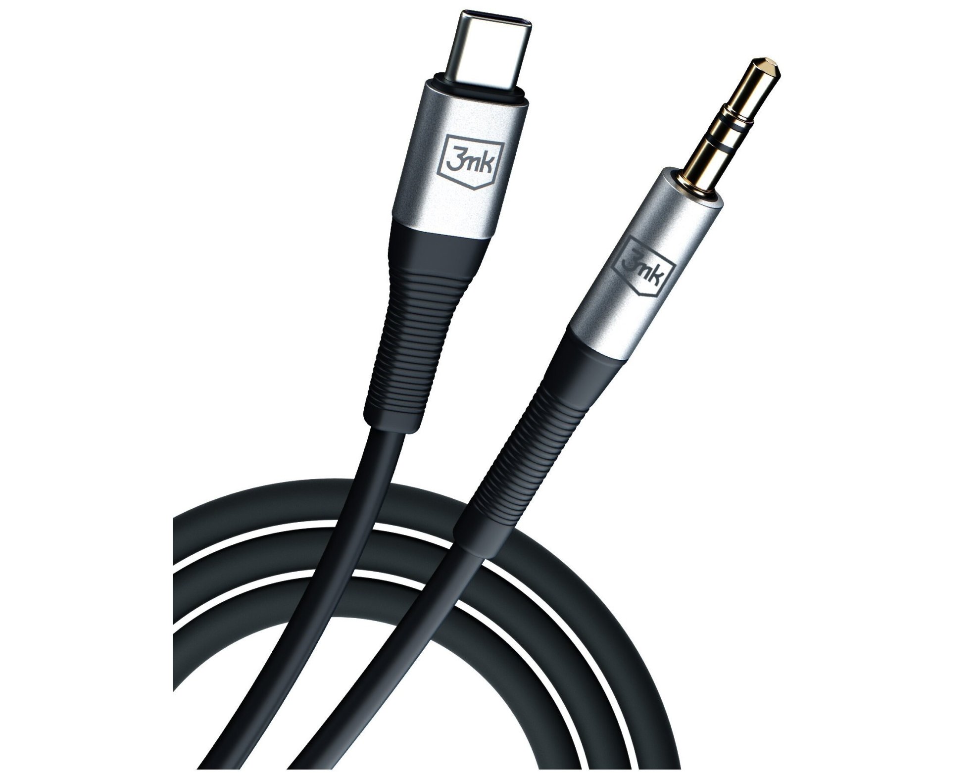 Kabel USB-C - Jack 3.5 mm 3MK Aux Cable 1 m Czarny