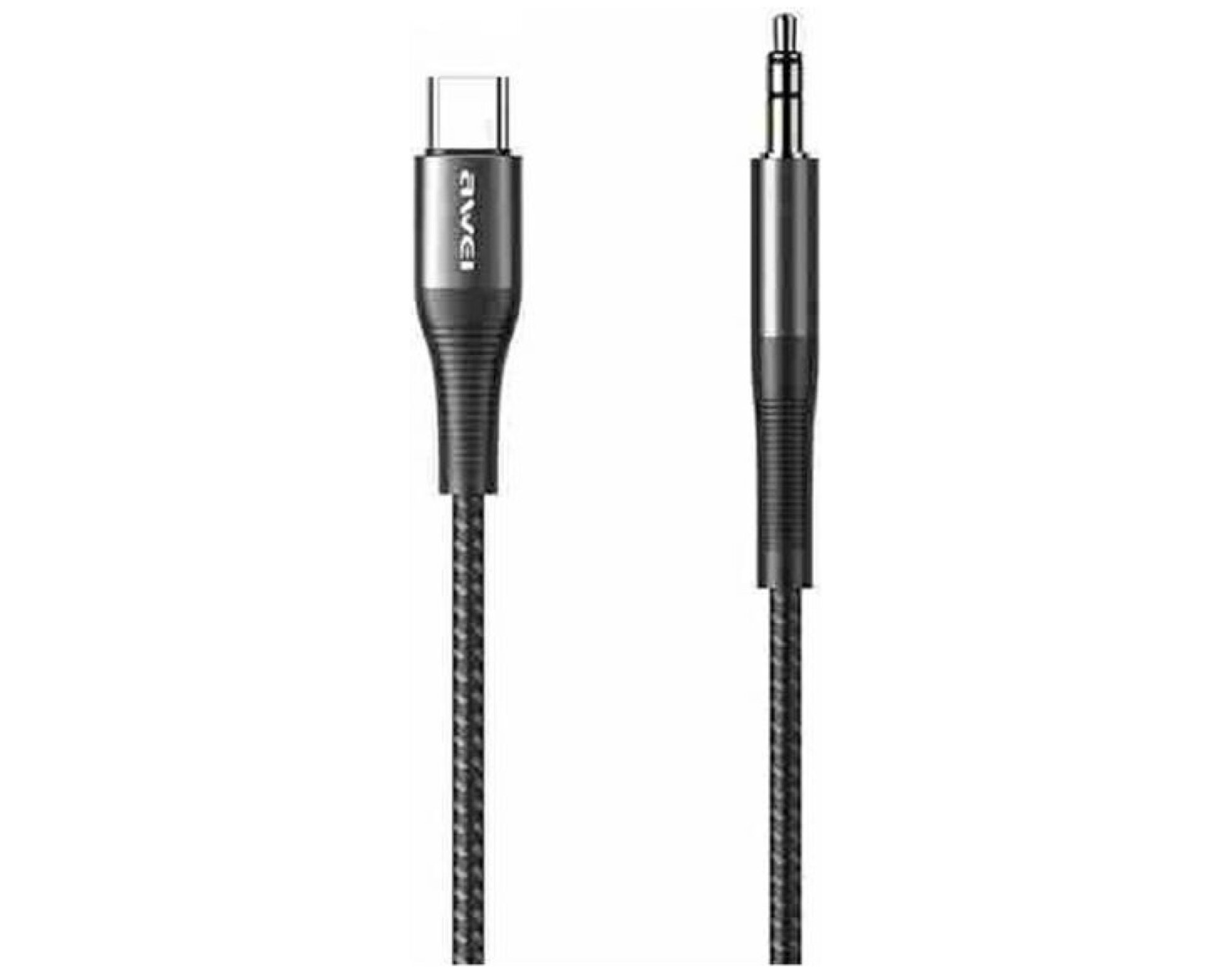 Kabel USB-C - Jack 3.5mm AWEI CL-116T Czarny