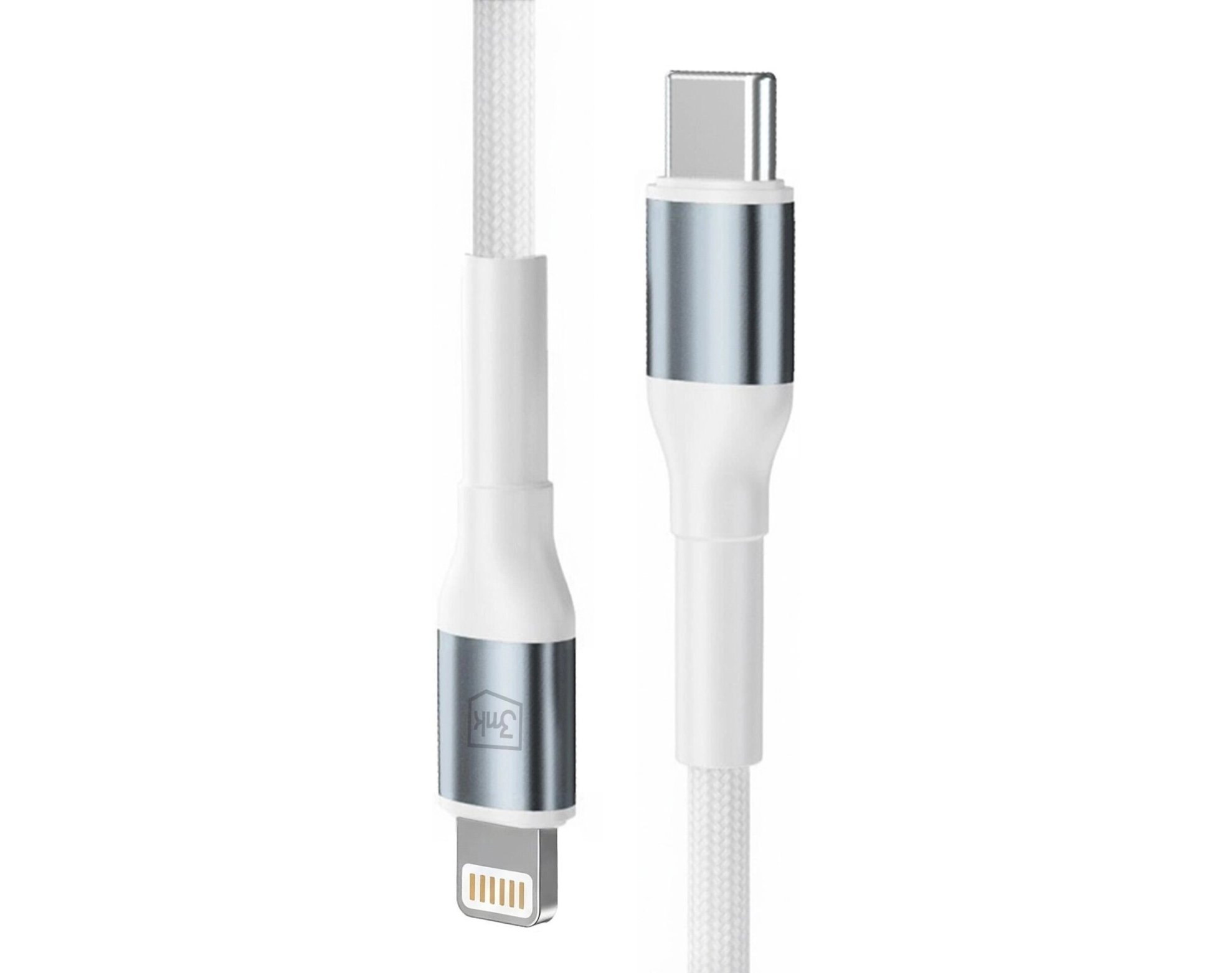 Kabel USB-C - Lightning 3MK Hyper Cable N-Series 27W 0.5 m Biały
