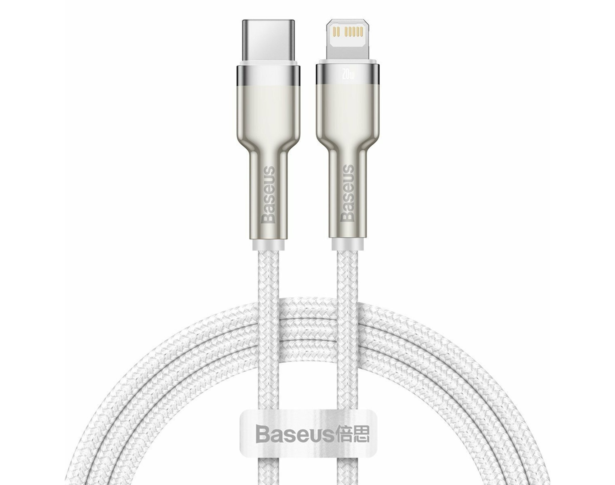 Kabel USB-C - Lightning BASEUS Cafule 1 m Biały