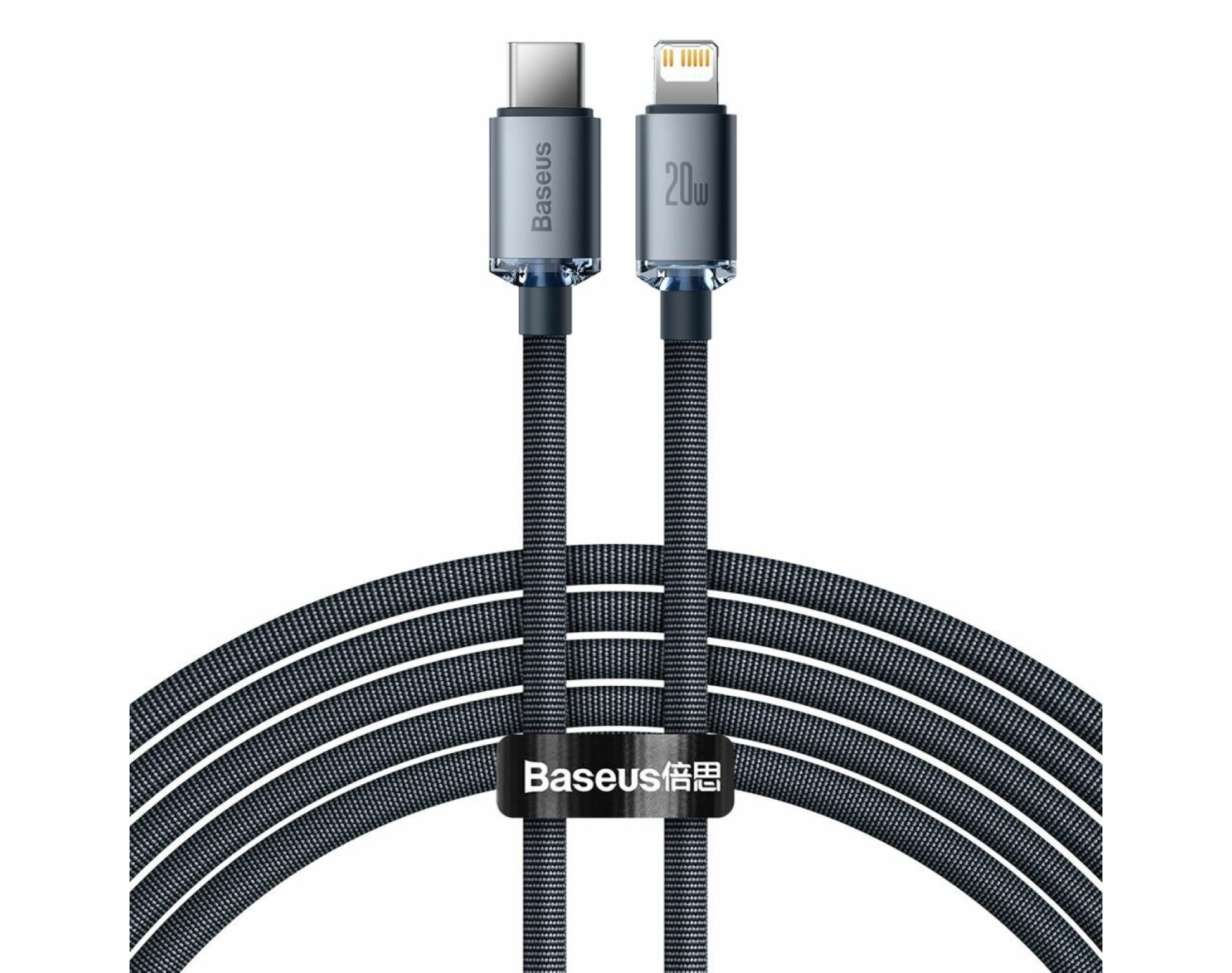 Kabel USB-C - Lightning BASEUS Crystal Shine 2 m Czarny