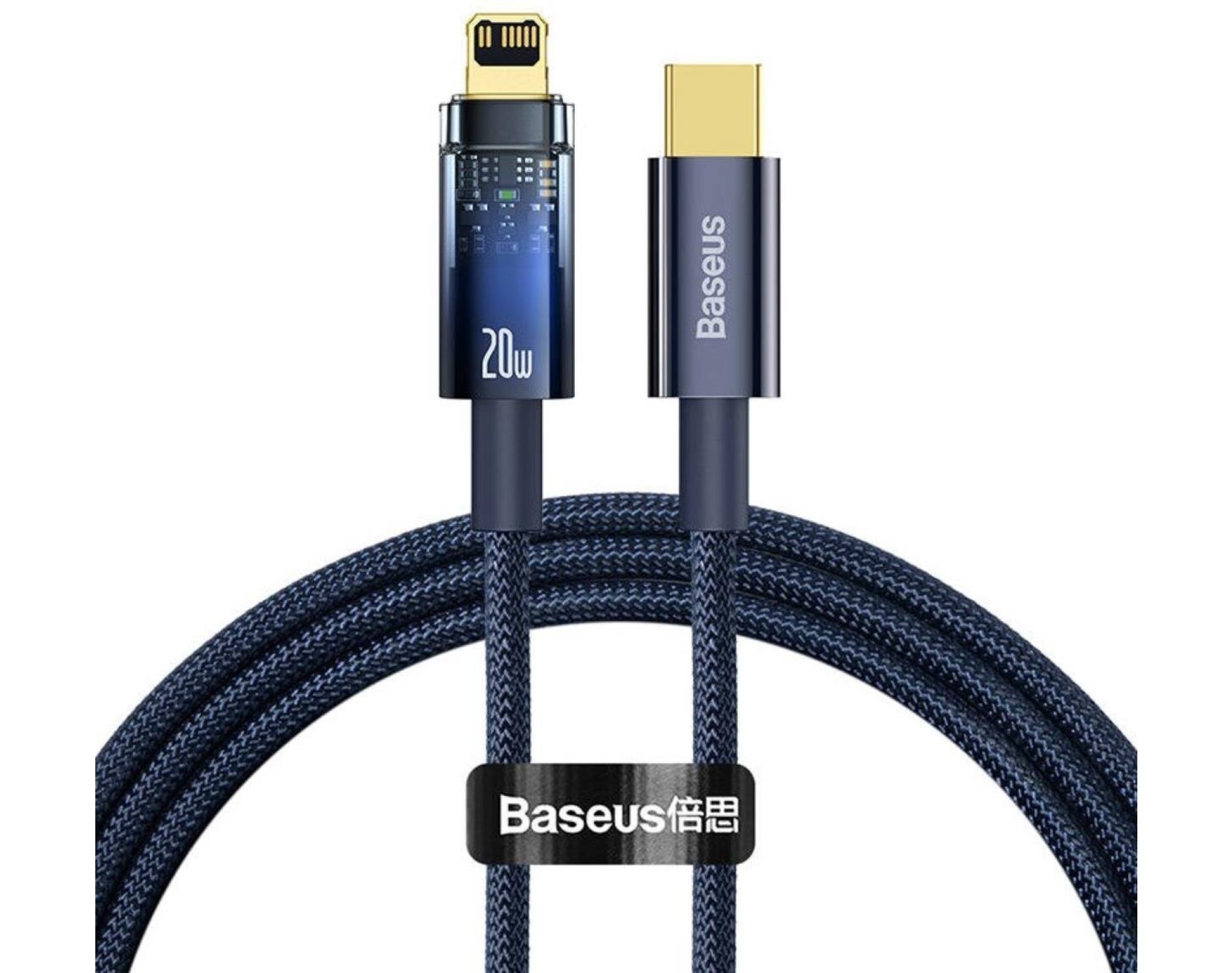 Kabel USB-C - Lightning BASEUS Explorer 1 m Niebieski