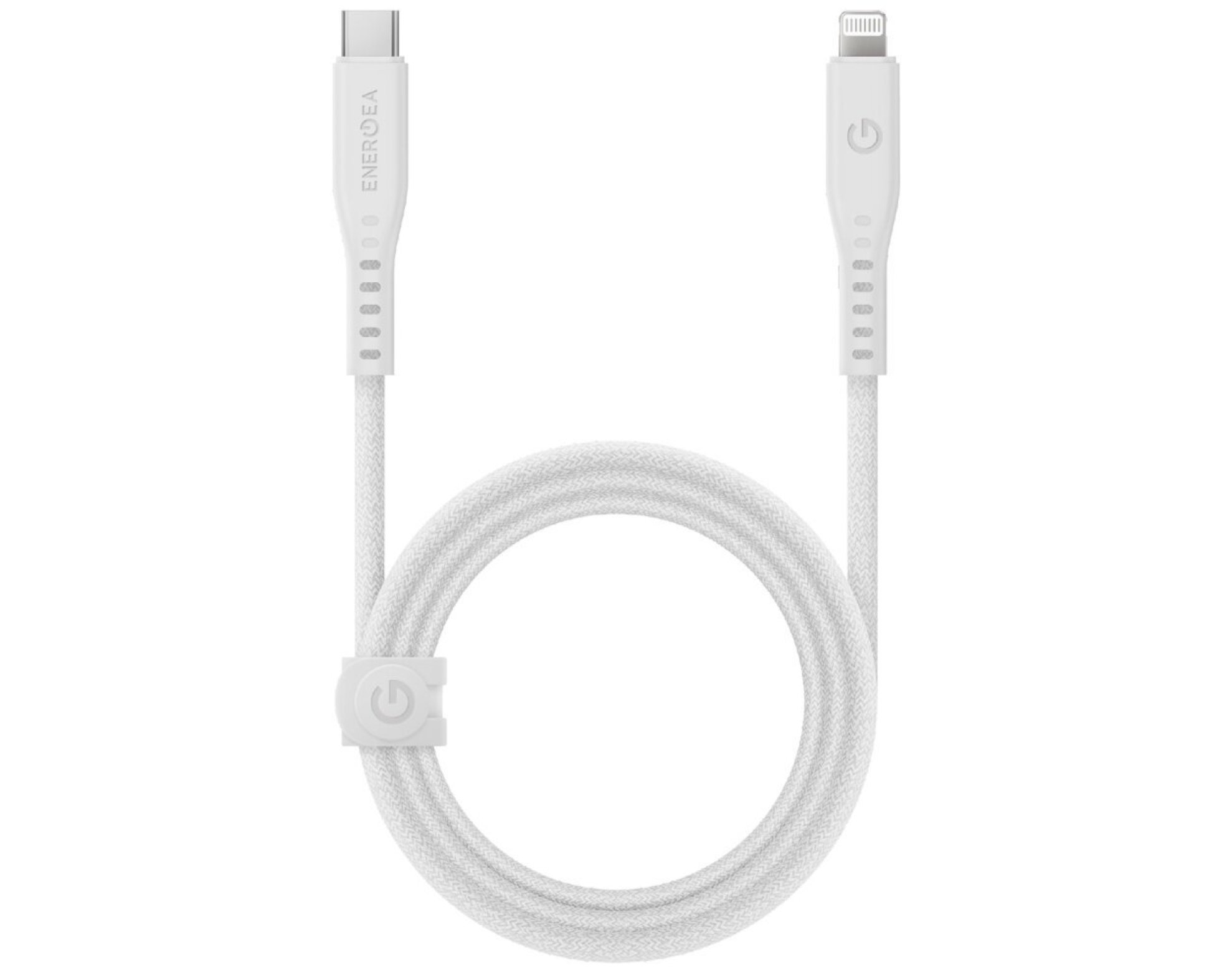 Kabel USB-C - Lightning ENERGEA Flow MFi 60W 1.5 m Biały