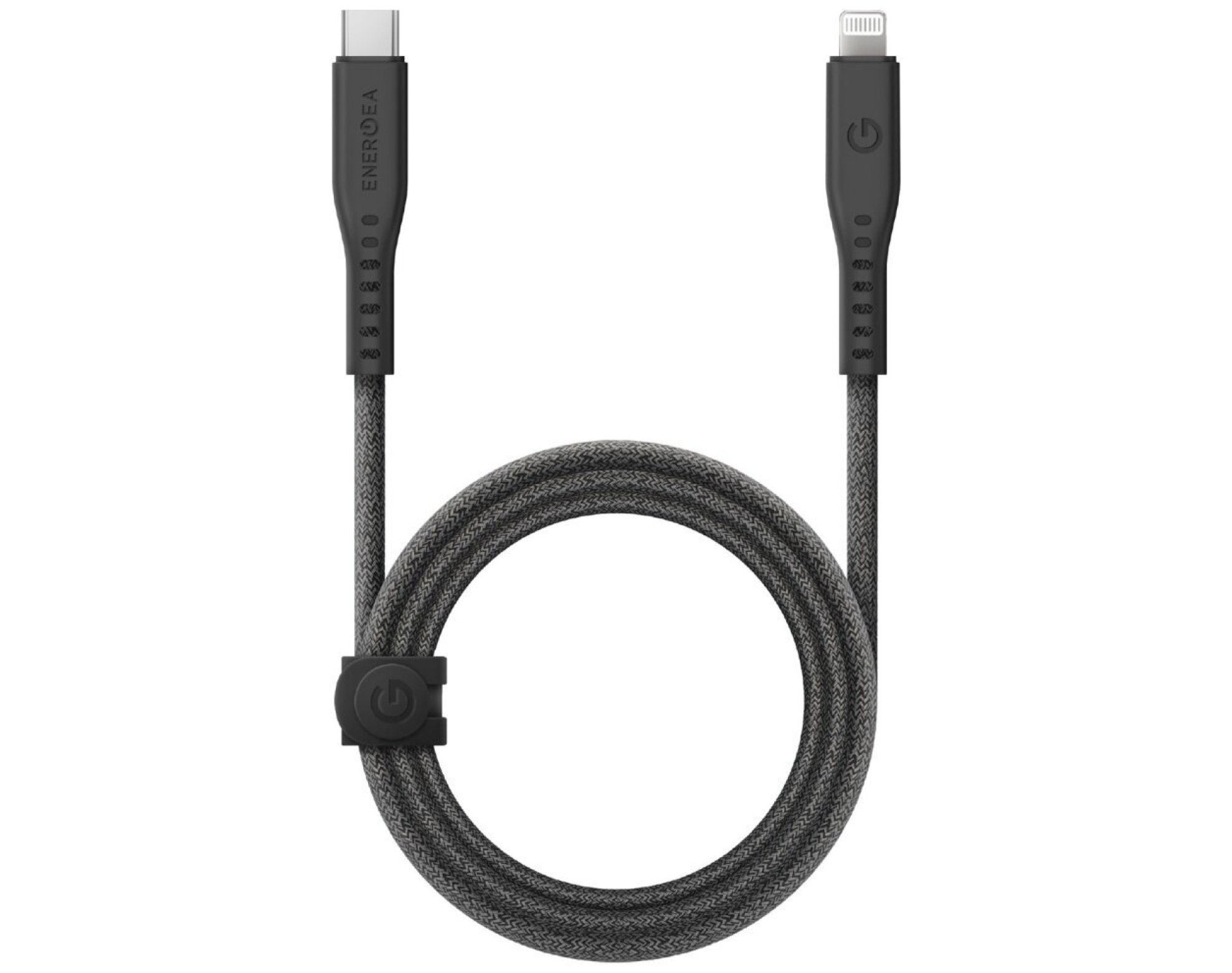Kabel USB-C - Lightning ENERGEA Flow MFi 60W 1.5 m Czarny