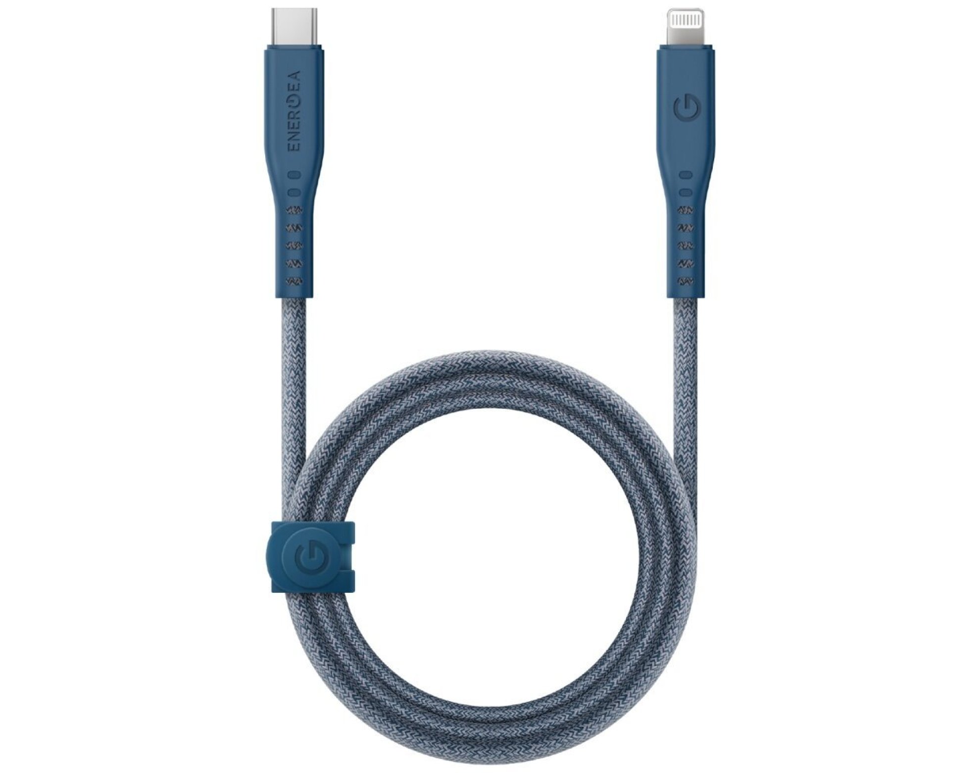 Kabel USB-C - Lightning ENERGEA Flow MFi 60W 1.5 m Niebieski