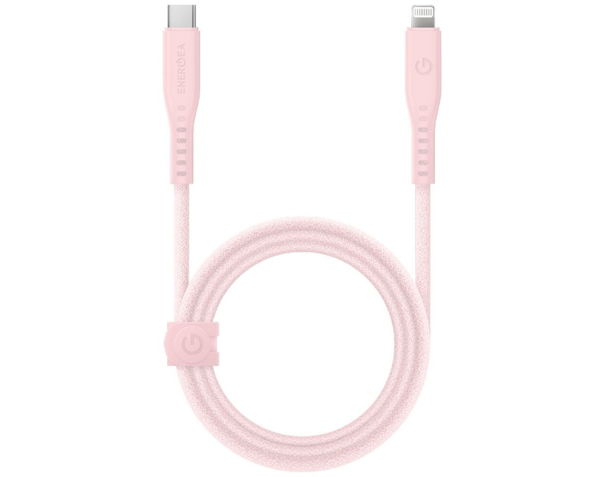Kabel USB-C - Lightning ENERGEA Flow MFi 60W 1.5 m Różowy