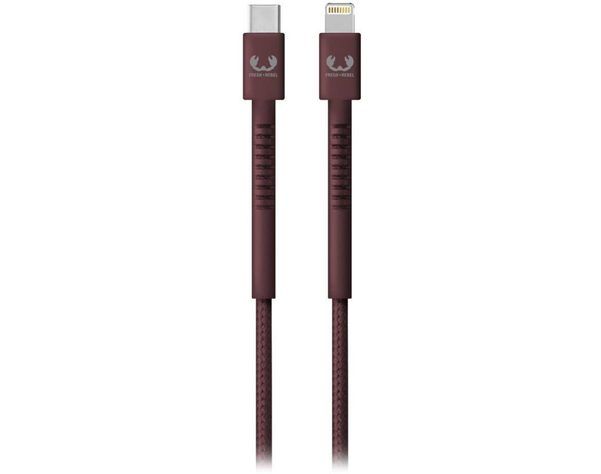 Kabel USB-C - Lightning FRESH N REBEL Deep Mauve Bordowy 2 m
