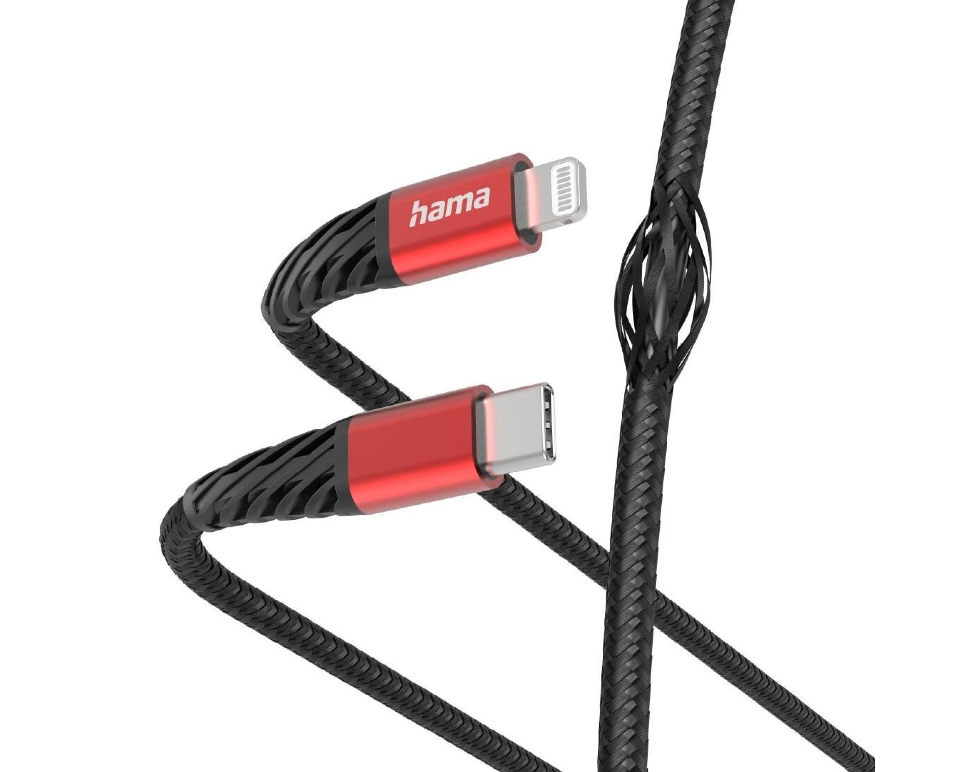 Kabel USB-C Lightning HAMA Extreme 1.5 m Czarno-czerwony
