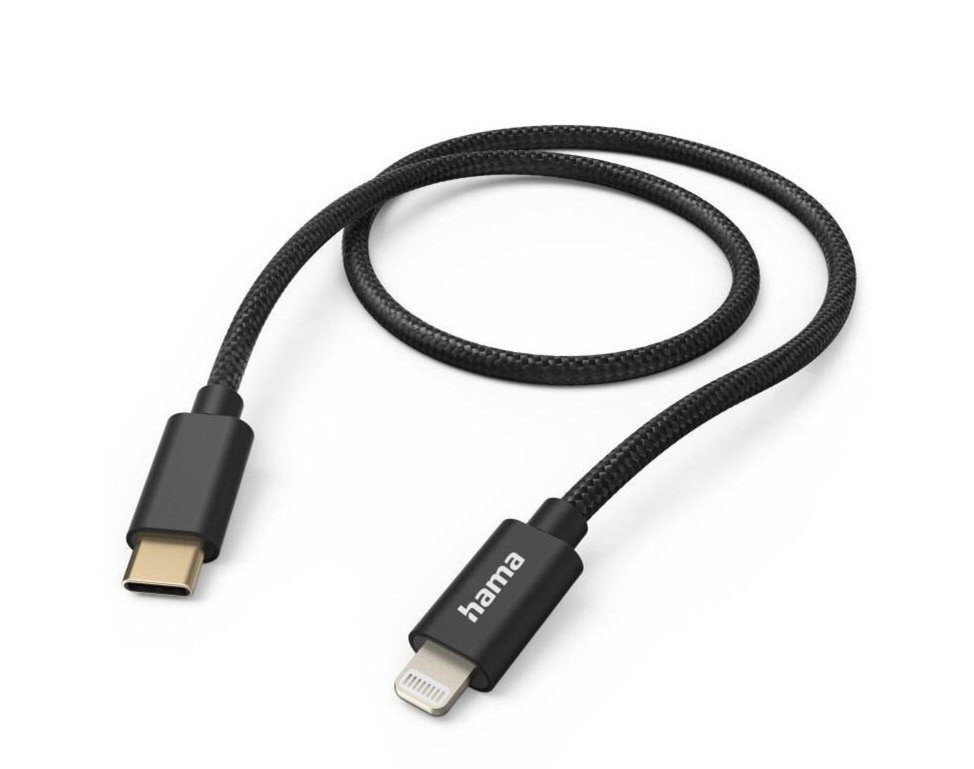Kabel USB-C - Lightning HAMA Fabric 1.5 m Czarny