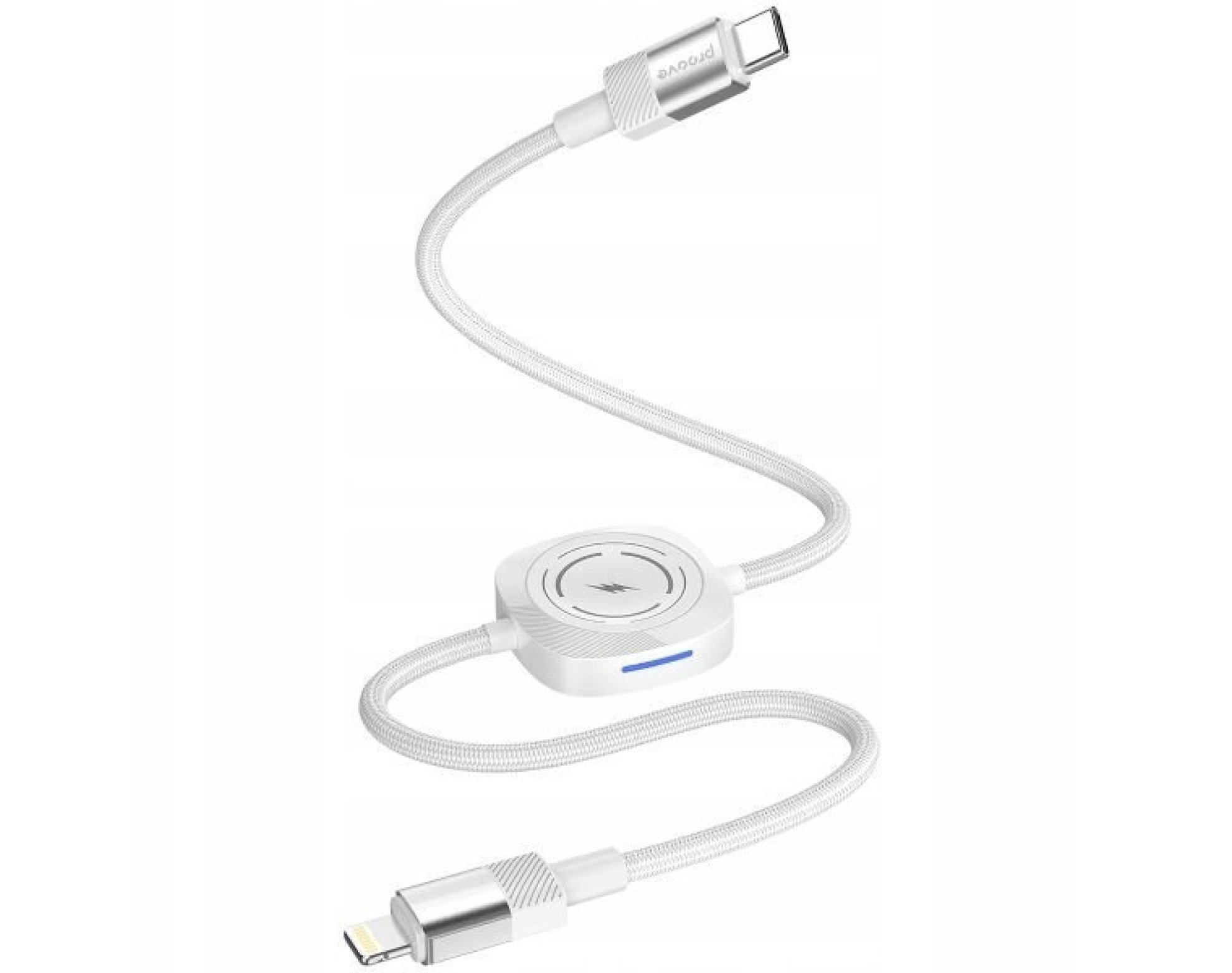 Kabel USB-C - Lightning PROOVE 27W 1 m Biały