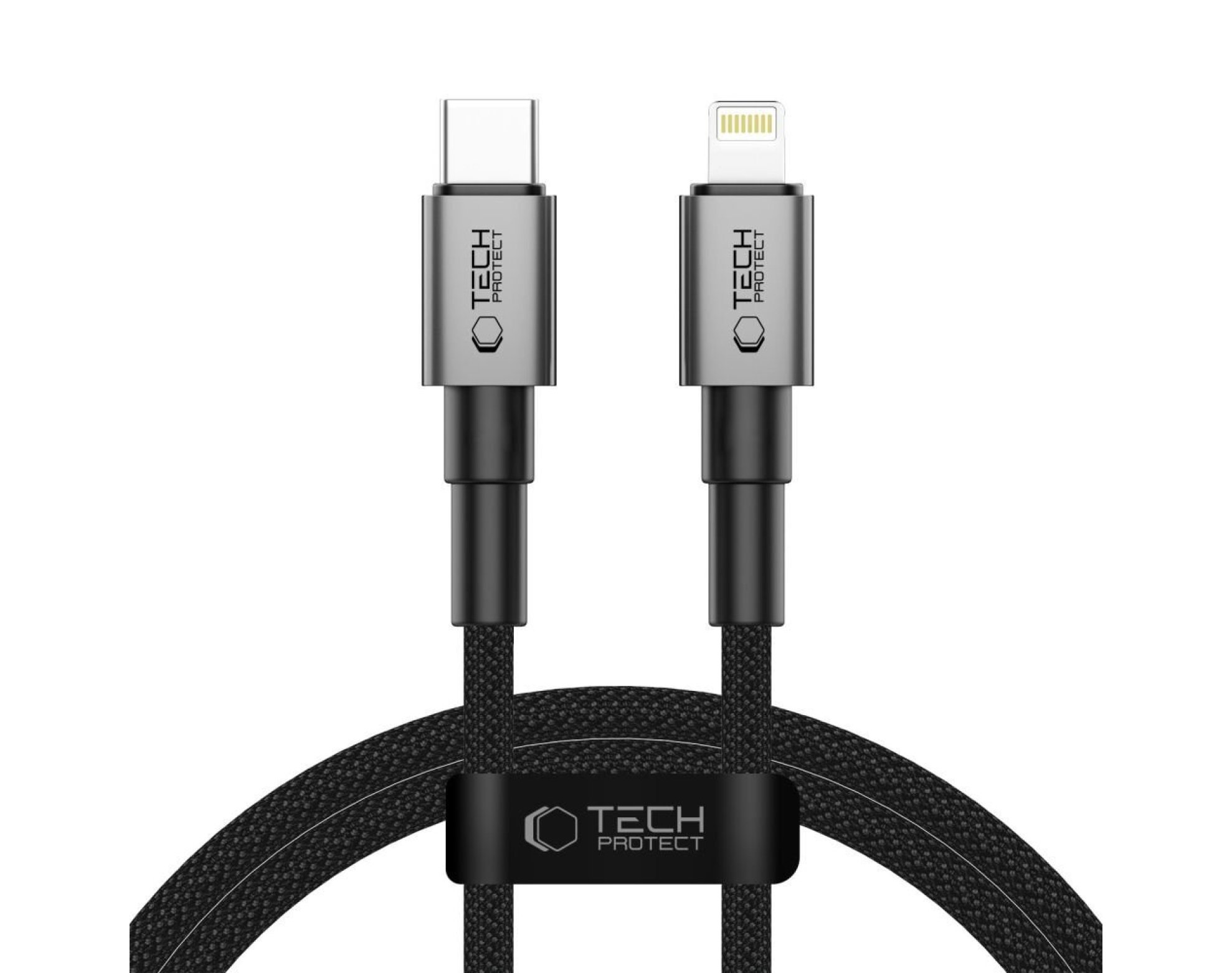 Kabel USB-C - Lightning TECH-PROTECT UltraBoost DNA PD27W/3A 1 m Szary