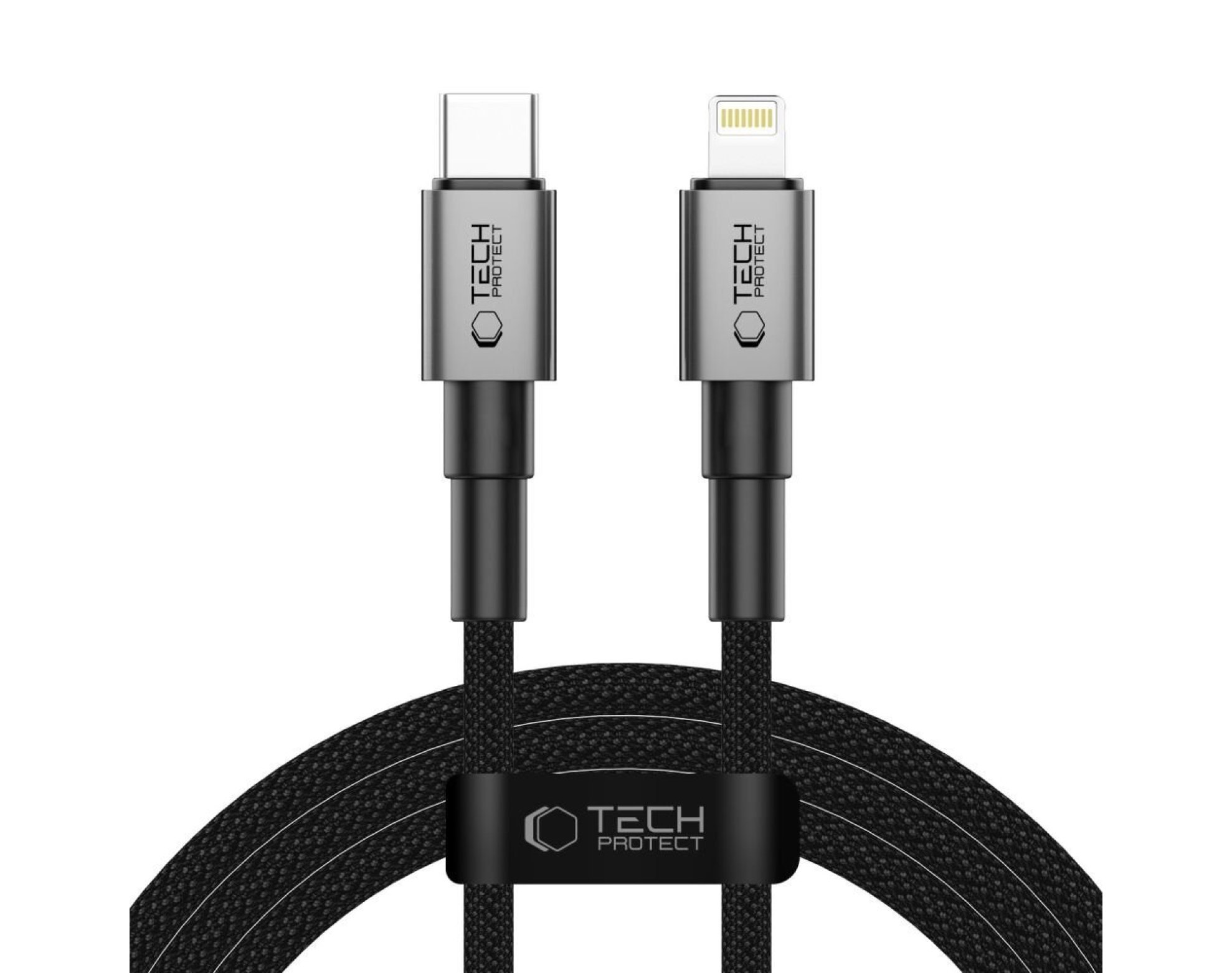 Kabel USB-C - Lightning TECH-PROTECT UltraBoost DNA PD27W/3A 2 m Szary