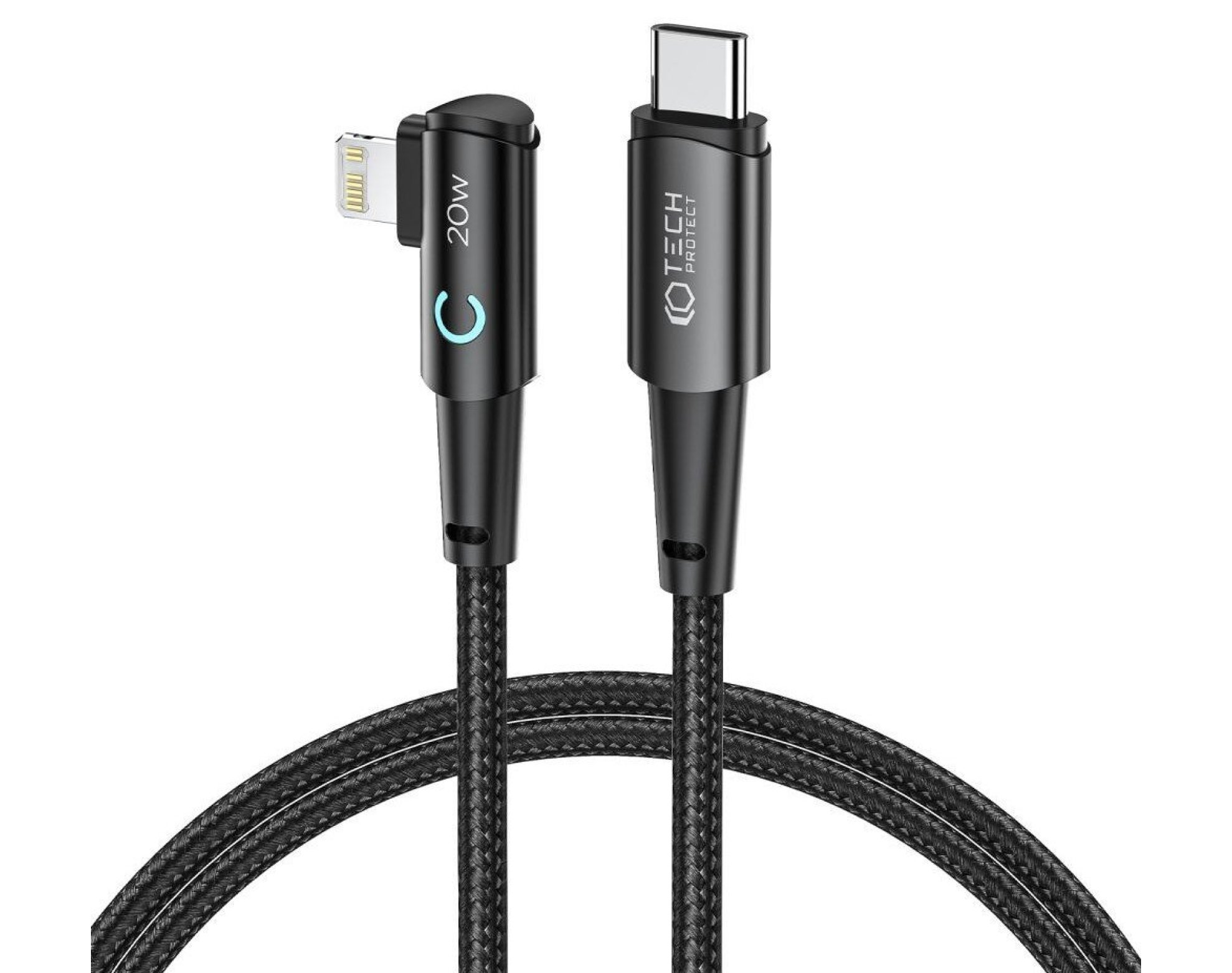 Kabel USB-C - Lightning TECH-PROTECT UltraBoost L 20W 1 m Szary