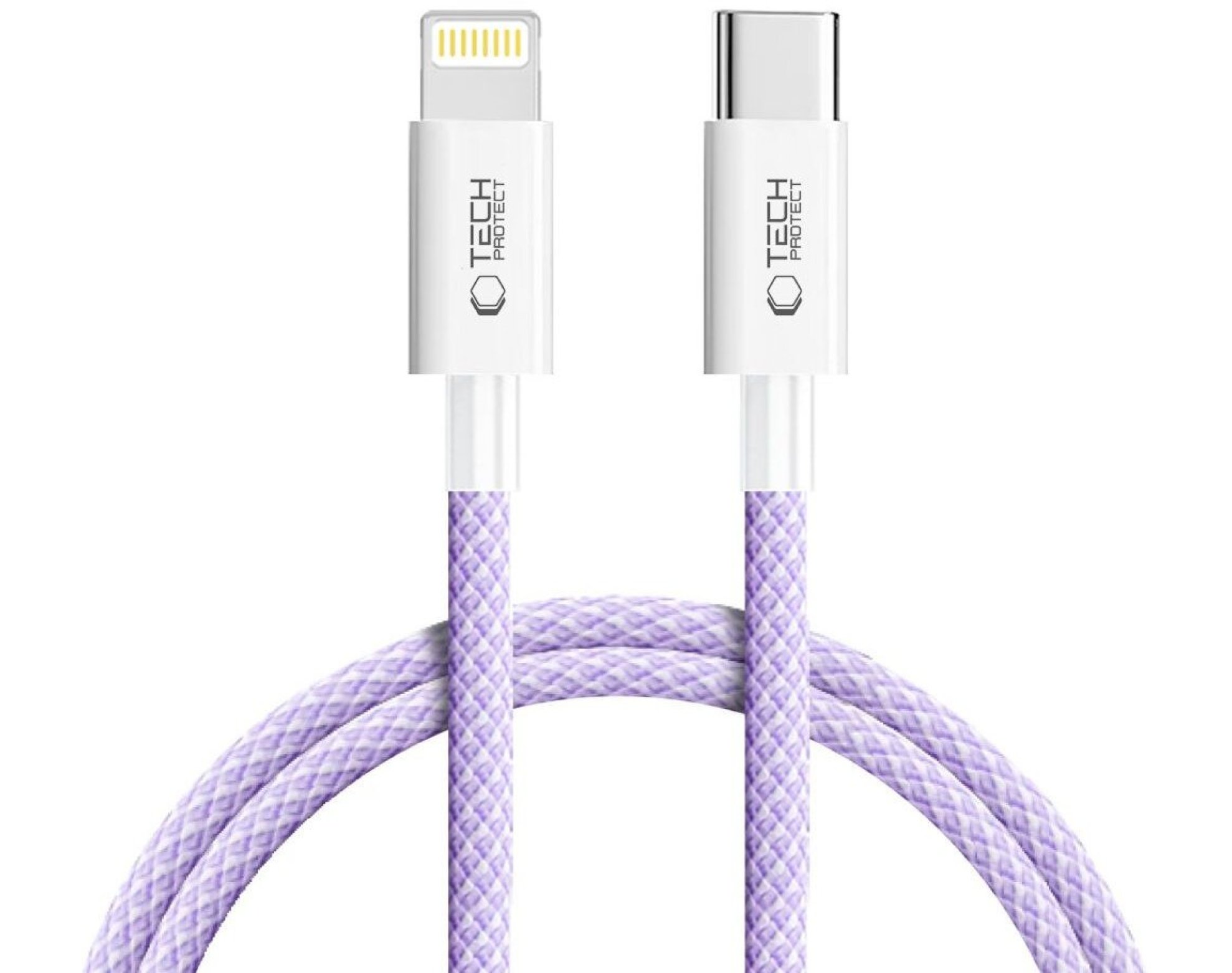Kabel USB-C - Lightning TECH-PROTECT UltraBoost Lite 27W 1 m Fioletowy