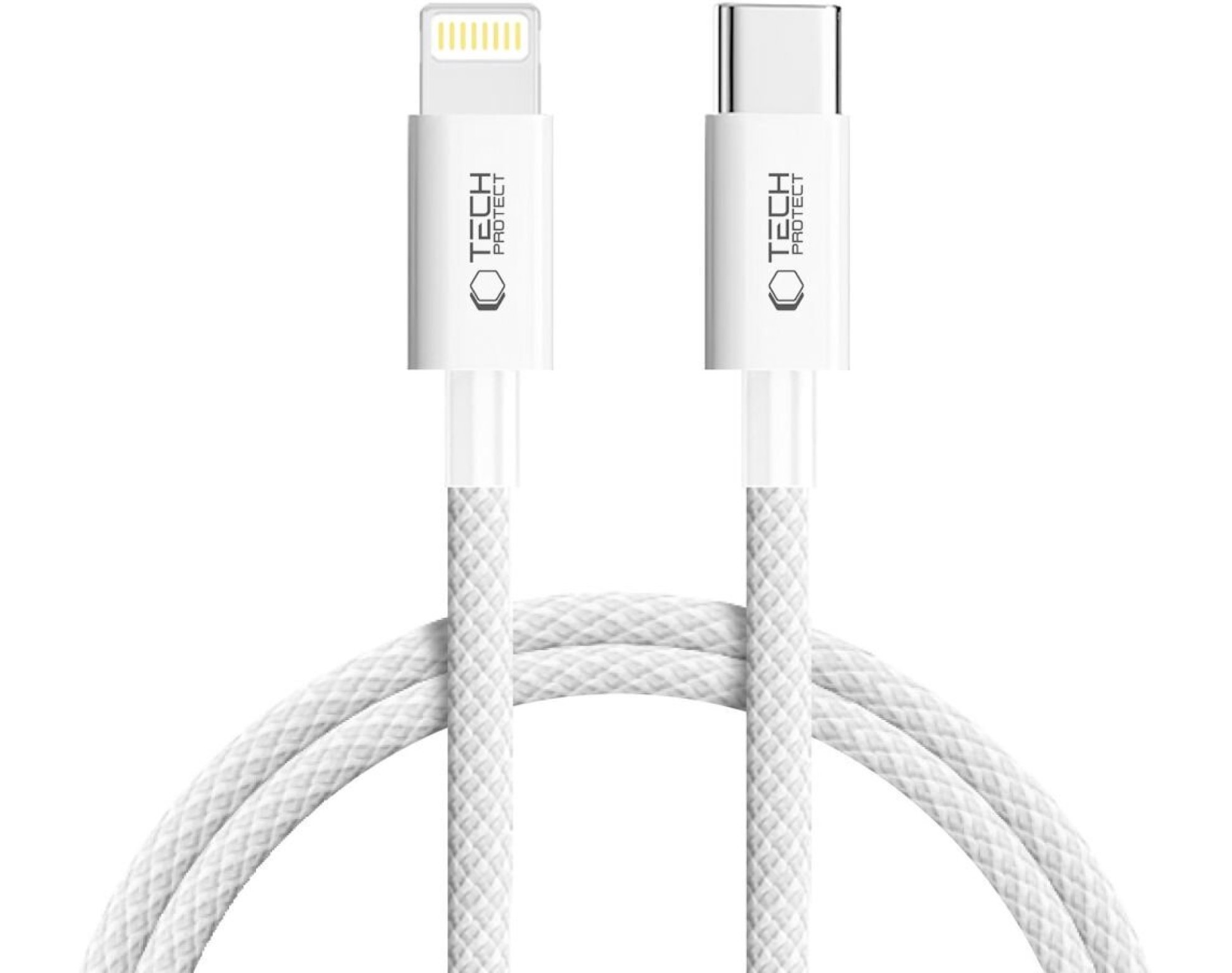 Kabel USB-C - Lightning TECH-PROTECT UltraBoost Lite PD27W/3A 1 m Szary