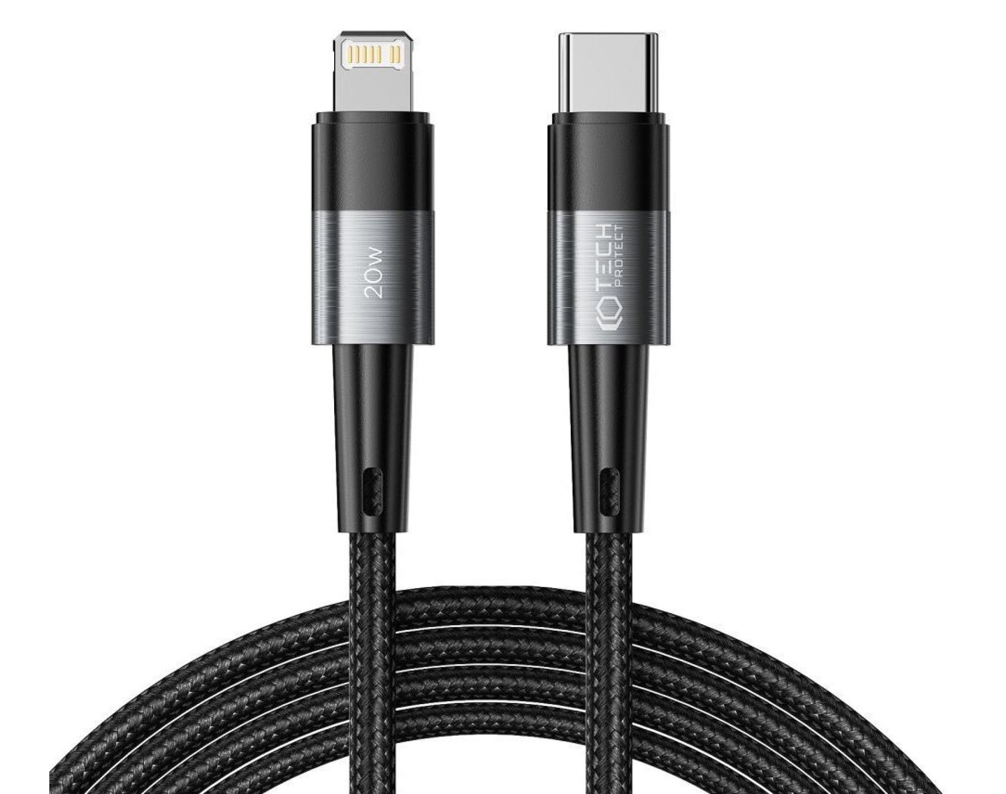 Kabel USB-C - Lightning TECH-PROTECT UltraBoost PD20W/3A 2 m Szary