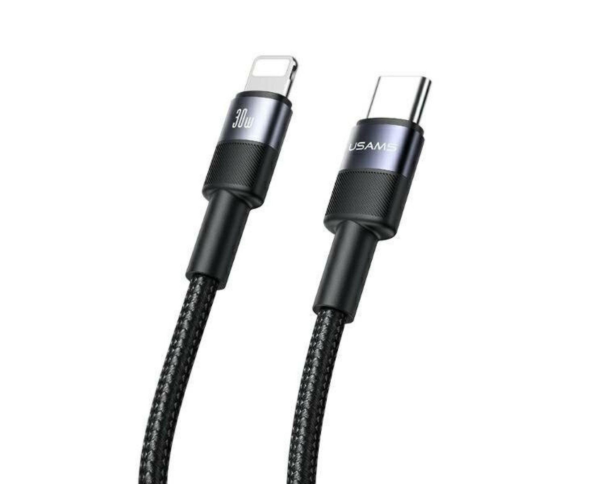 Kabel USB-C - Lightning USAMS 30W 1.2m Czarny