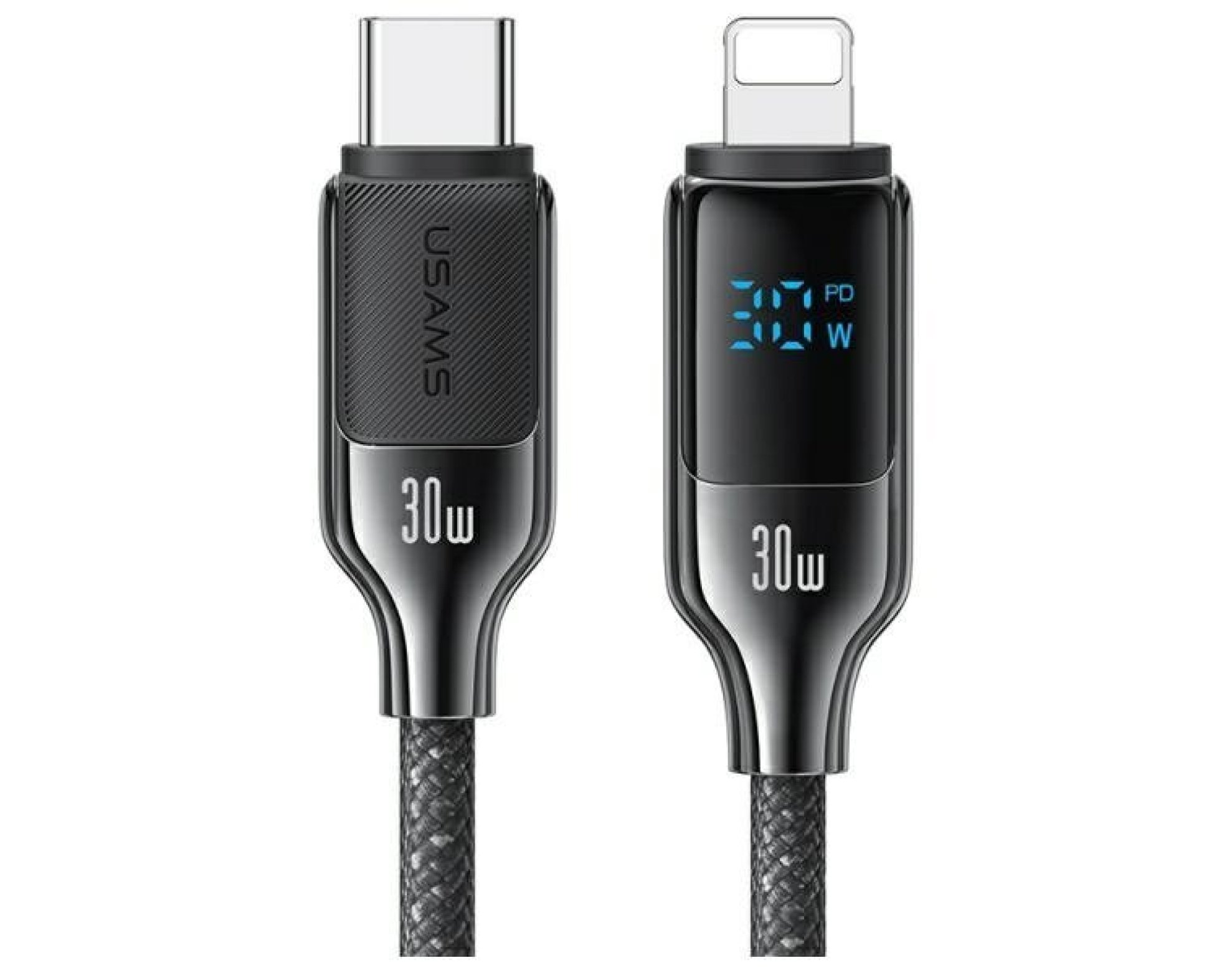 Kabel USB-C - Lightning USAMS HX Series 30W 1.2 m Czarny