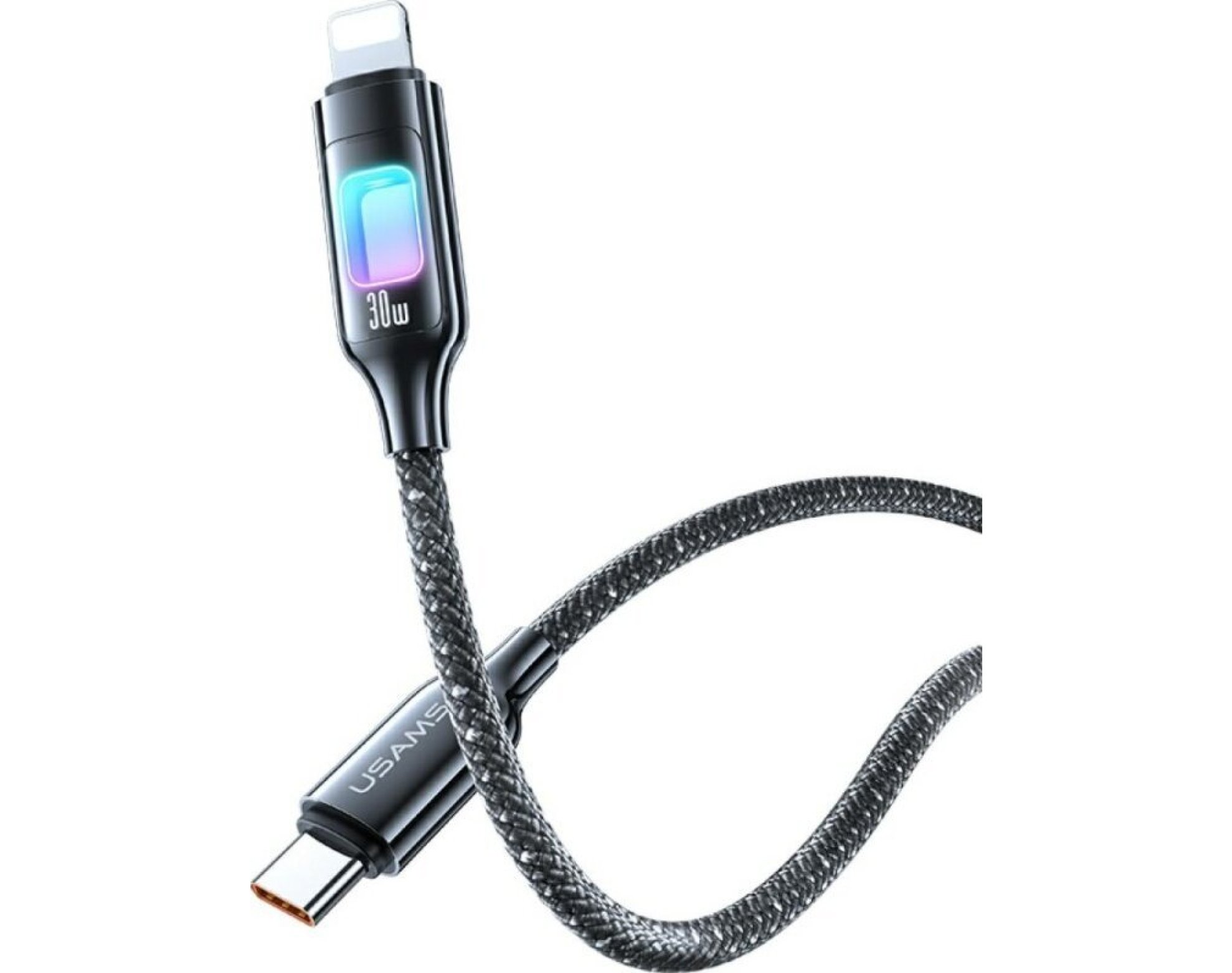 Kabel USB-C - Lightning USAMS TC Series SJ749 30W 1.2 m Szary
