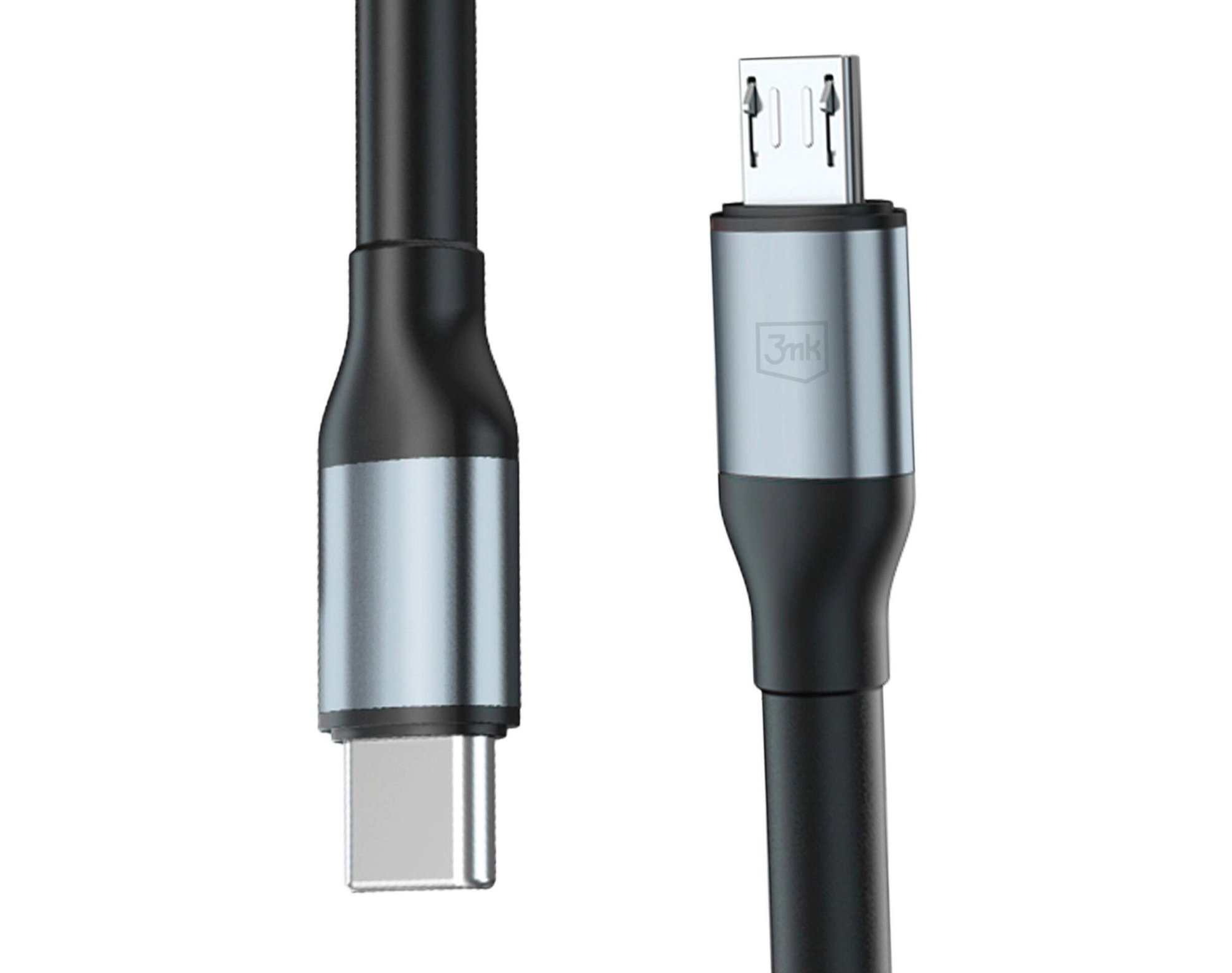 Kabel USB-C - Micro USB 3MK Hyper Cable N-Series 10W 1 m Czarny