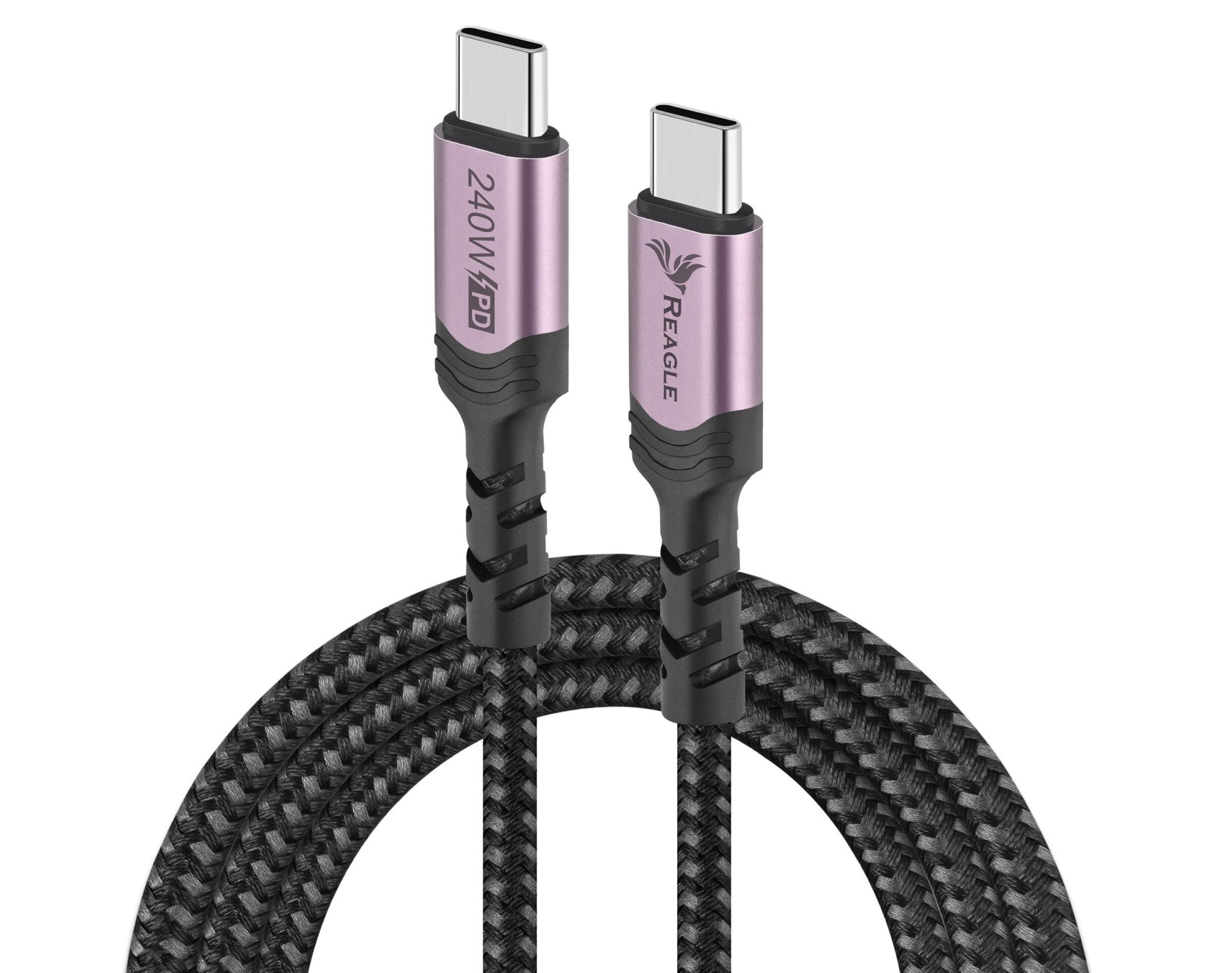 Kabel USB-C REAGLE RUC300S - PD 240W 5A do iPhone 15 16, 17 MacBook Pro Air QC 4.0 1M