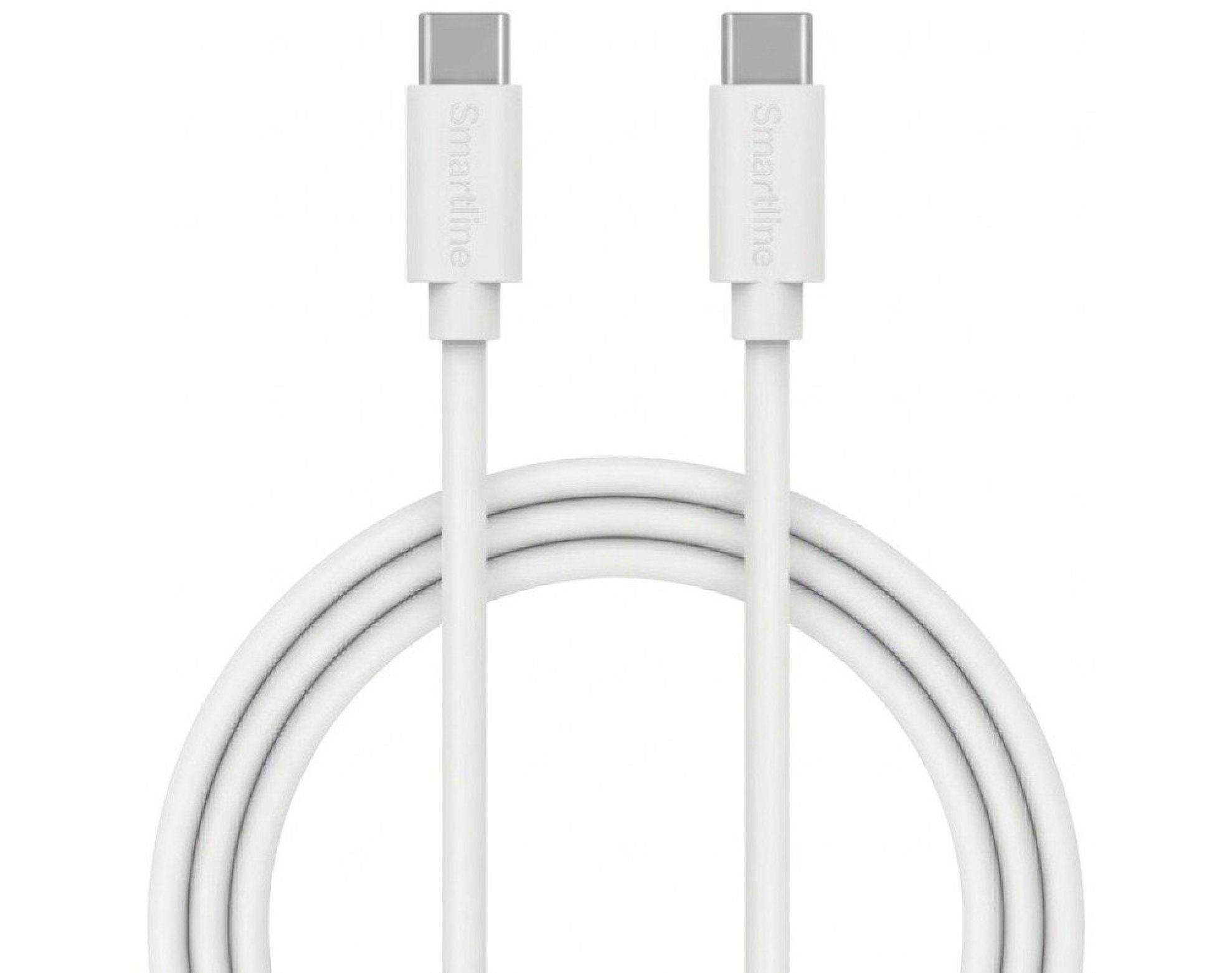 Kabel USB-C - USB-C 2.0 SMARTLINE 60W 2m Biały