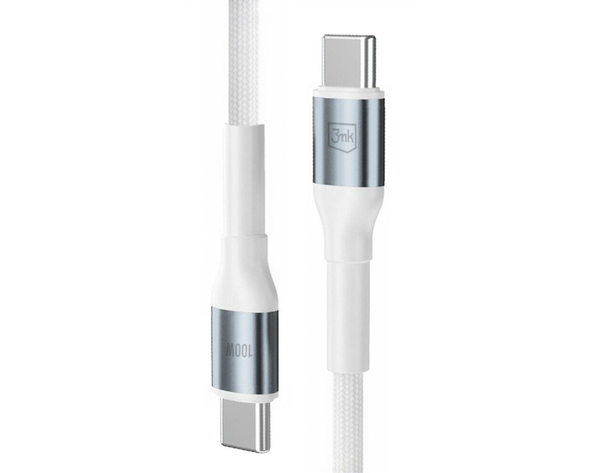 Kabel USB-C - USB-C 3MK Hyper Cable N-Series 100W 1 m Biały