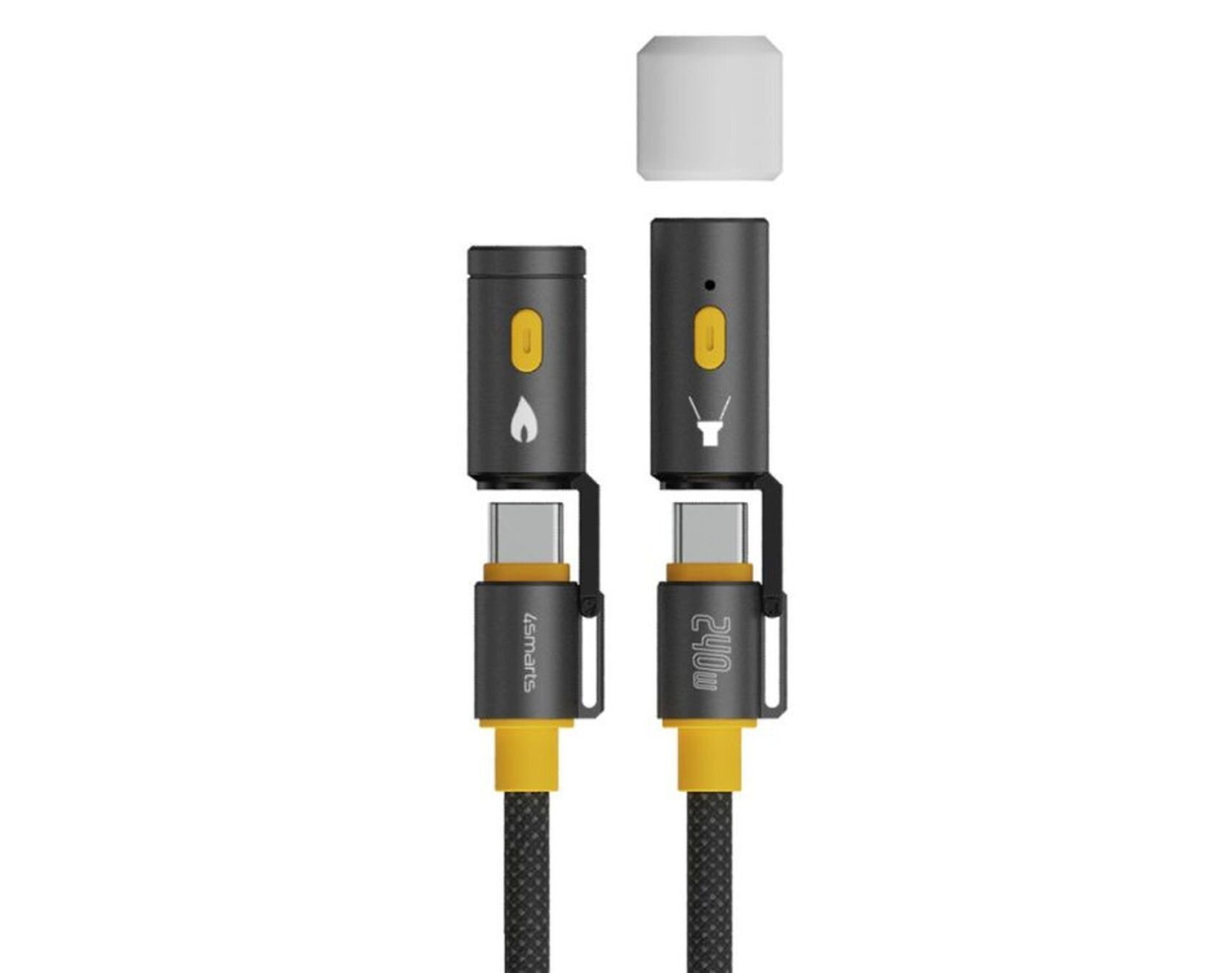 Kabel USB-C - USB-C 4SMARTS Explorer 3w1 240 W Czarny
